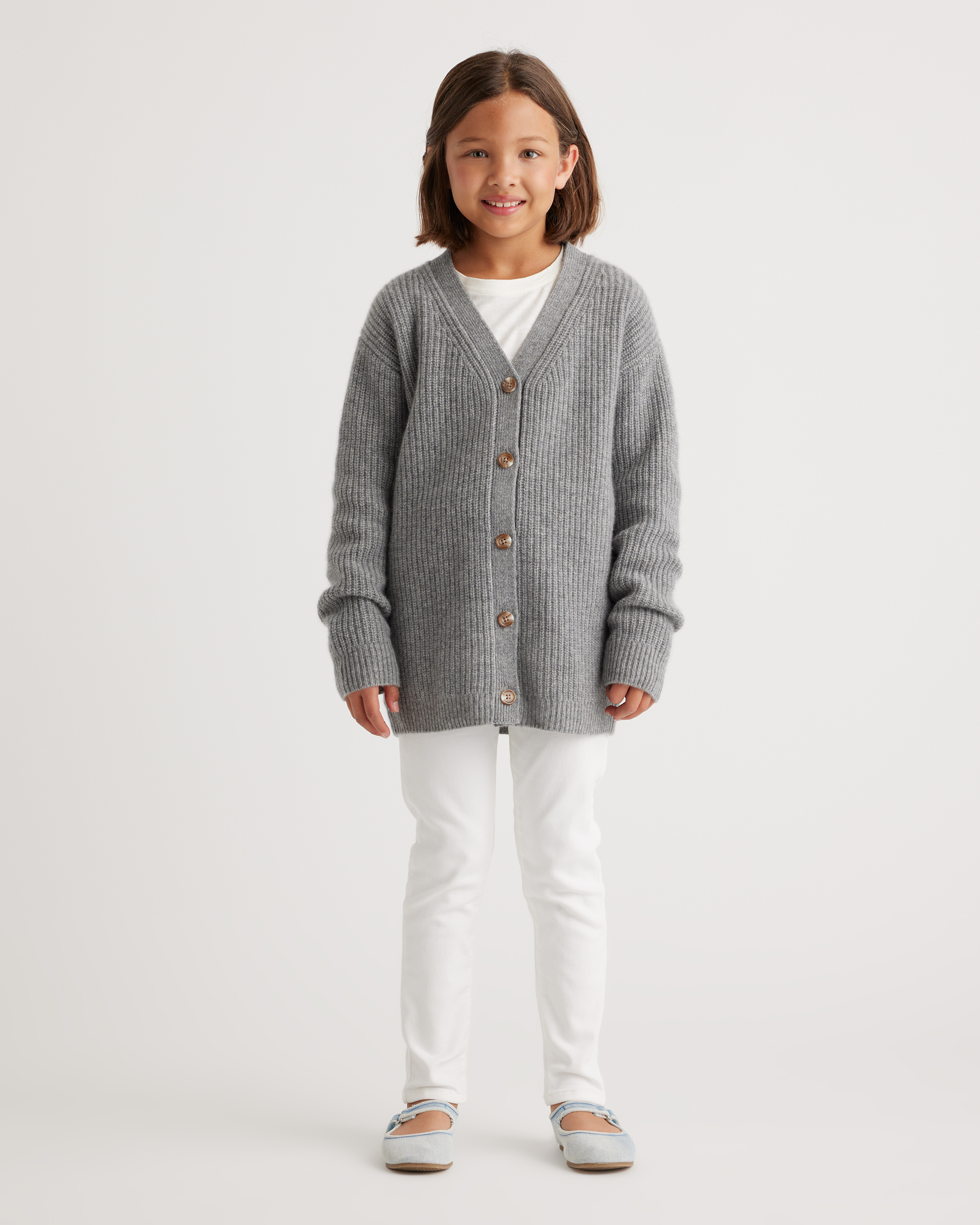 Washable Cashmere Oversized Fisherman Cardigan - Kid - thumbnail 4