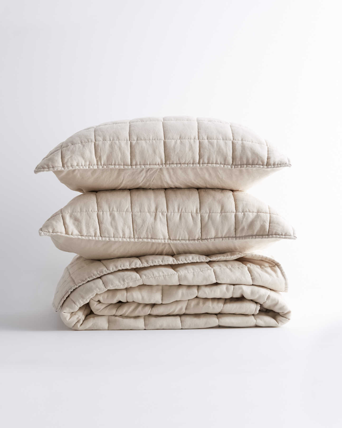 You May Also Like - Linen Quilt Set - Sand