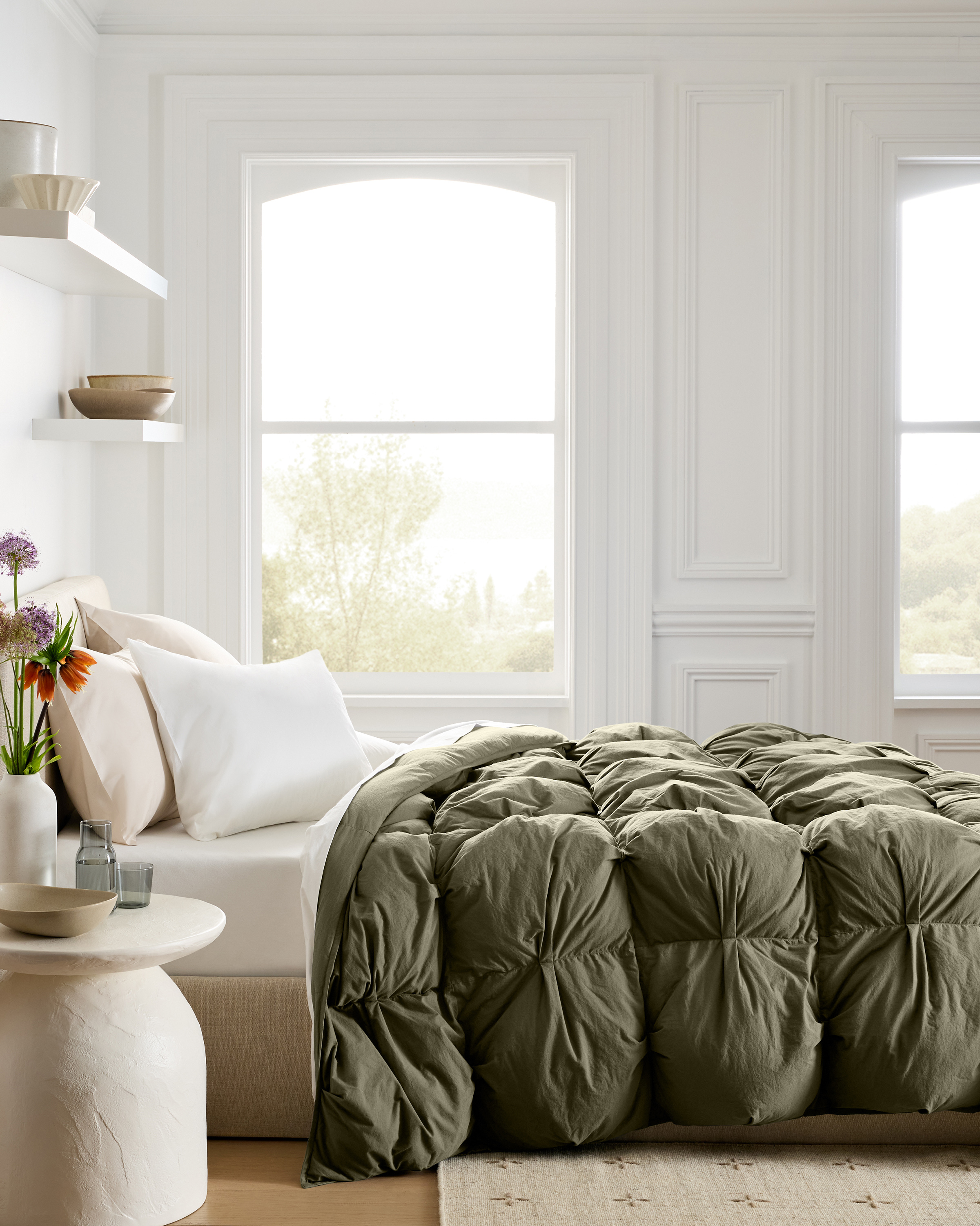 Organic Cotton Pintuck Comforter