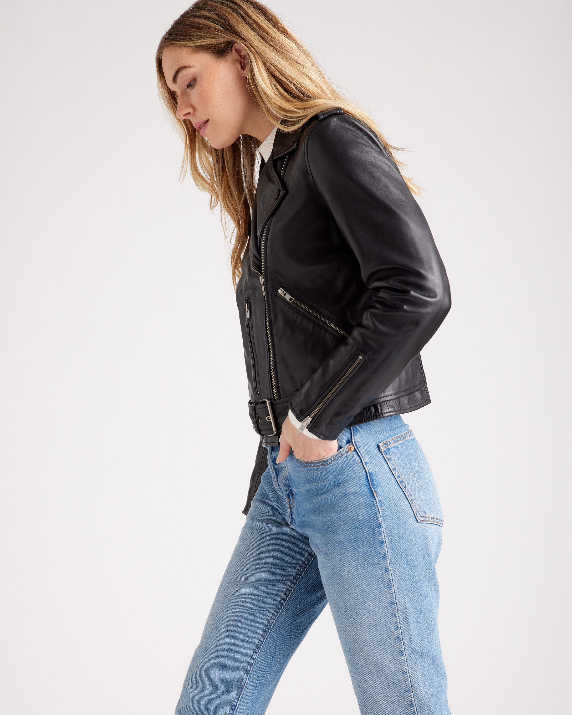 100% Leather Motorcycle Jacket
