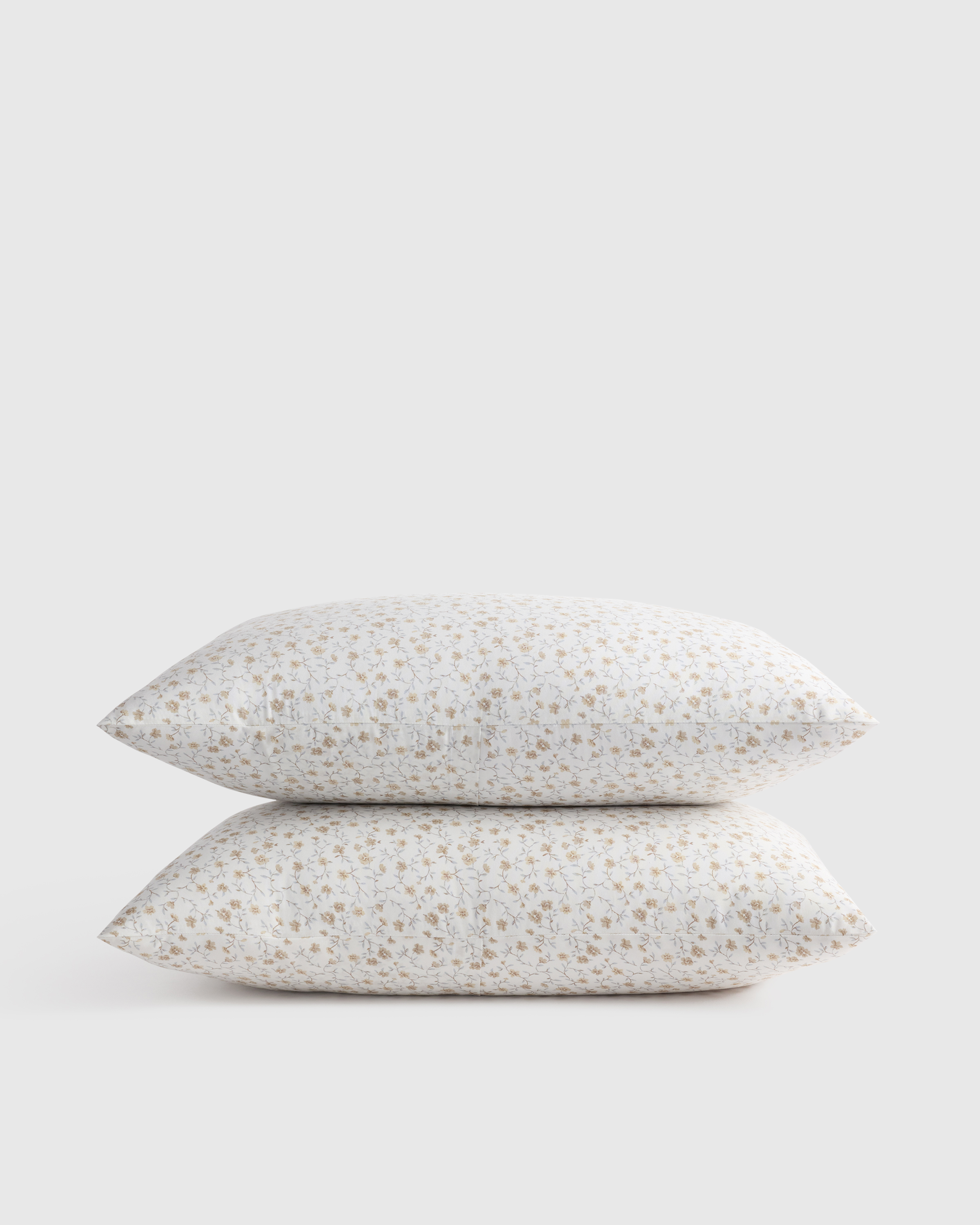 Classic Organic Percale Floral Sham Set in Blue Florette