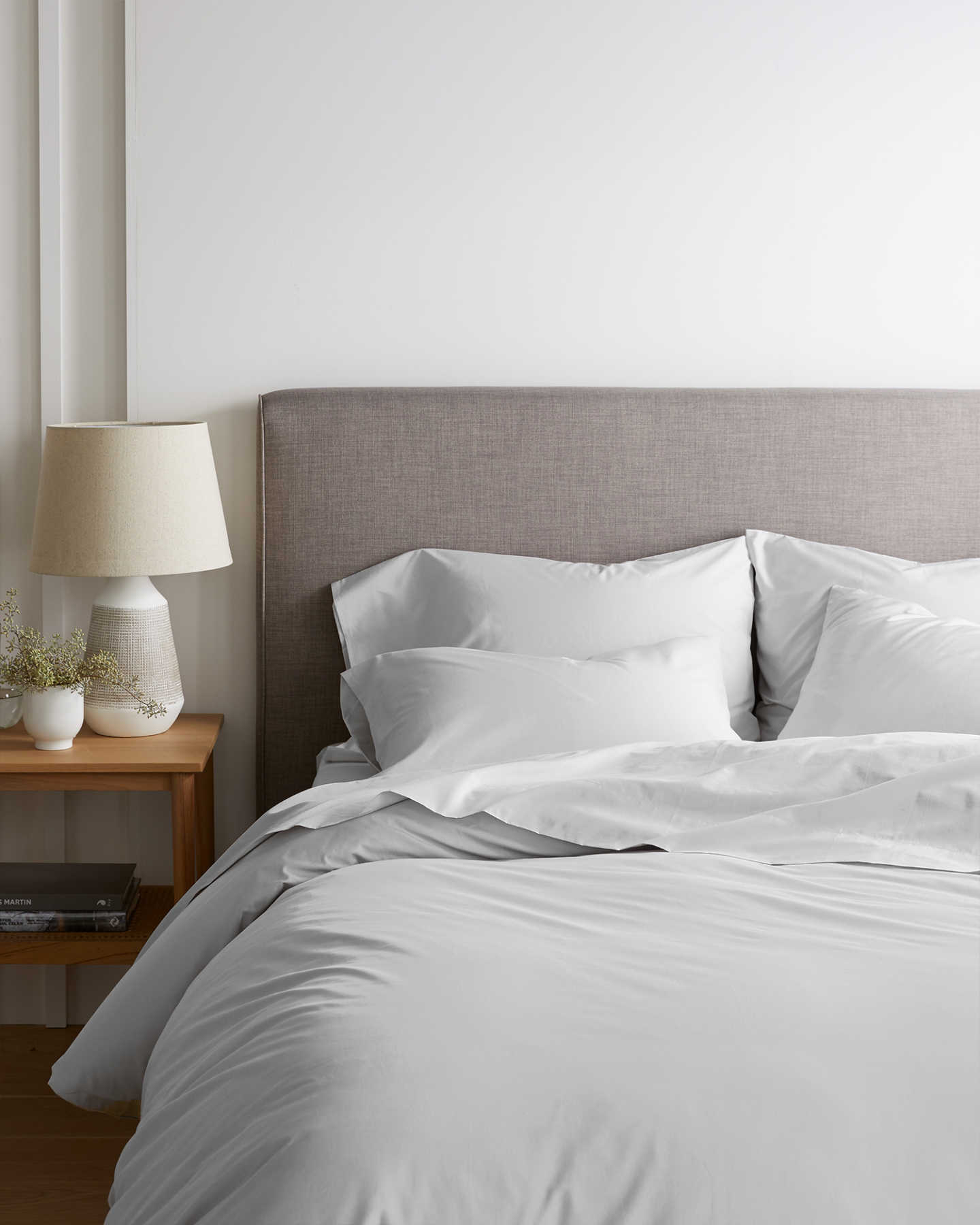 Organic Percale Luxe Pillowcases - Light Grey - 2 - Thumbnail