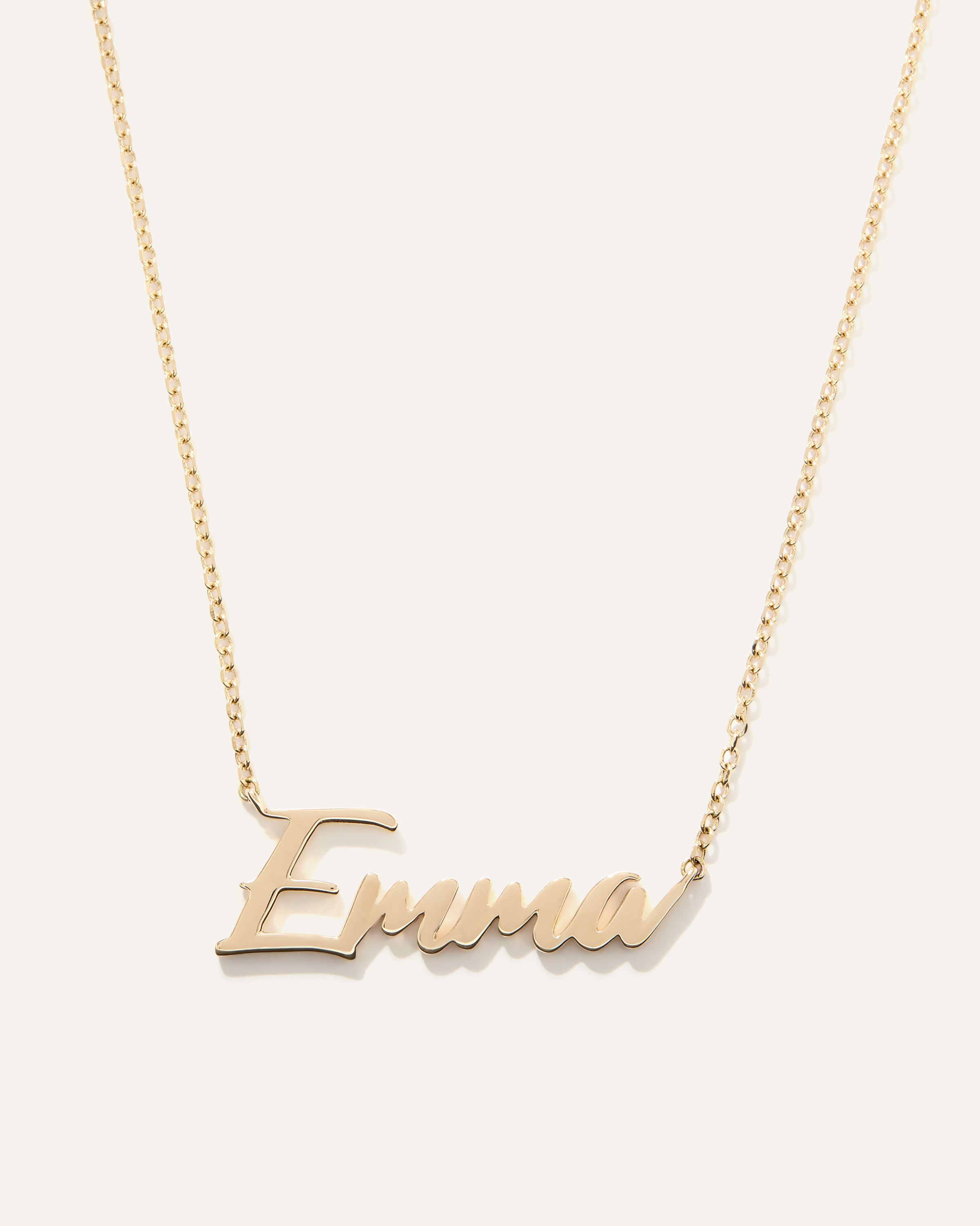 14K Gold Script Name Necklace