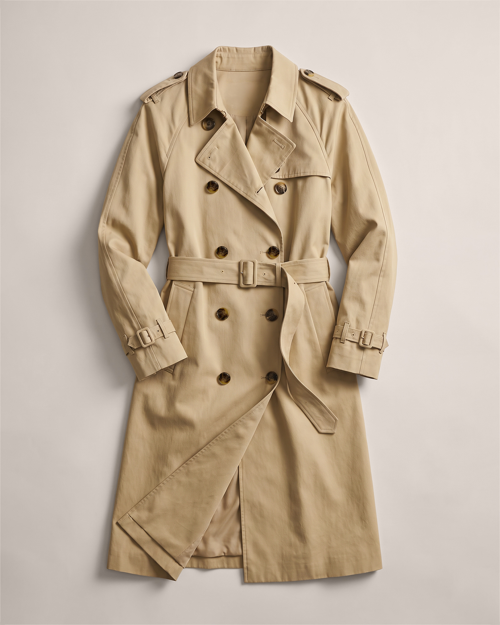 Comfort Stretch Long Trench Coat