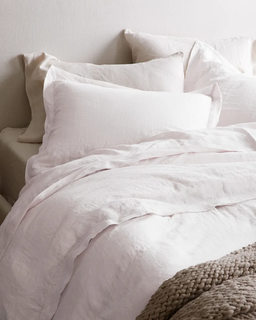 LinenDoubleFlangeDuvetSet White 555 2