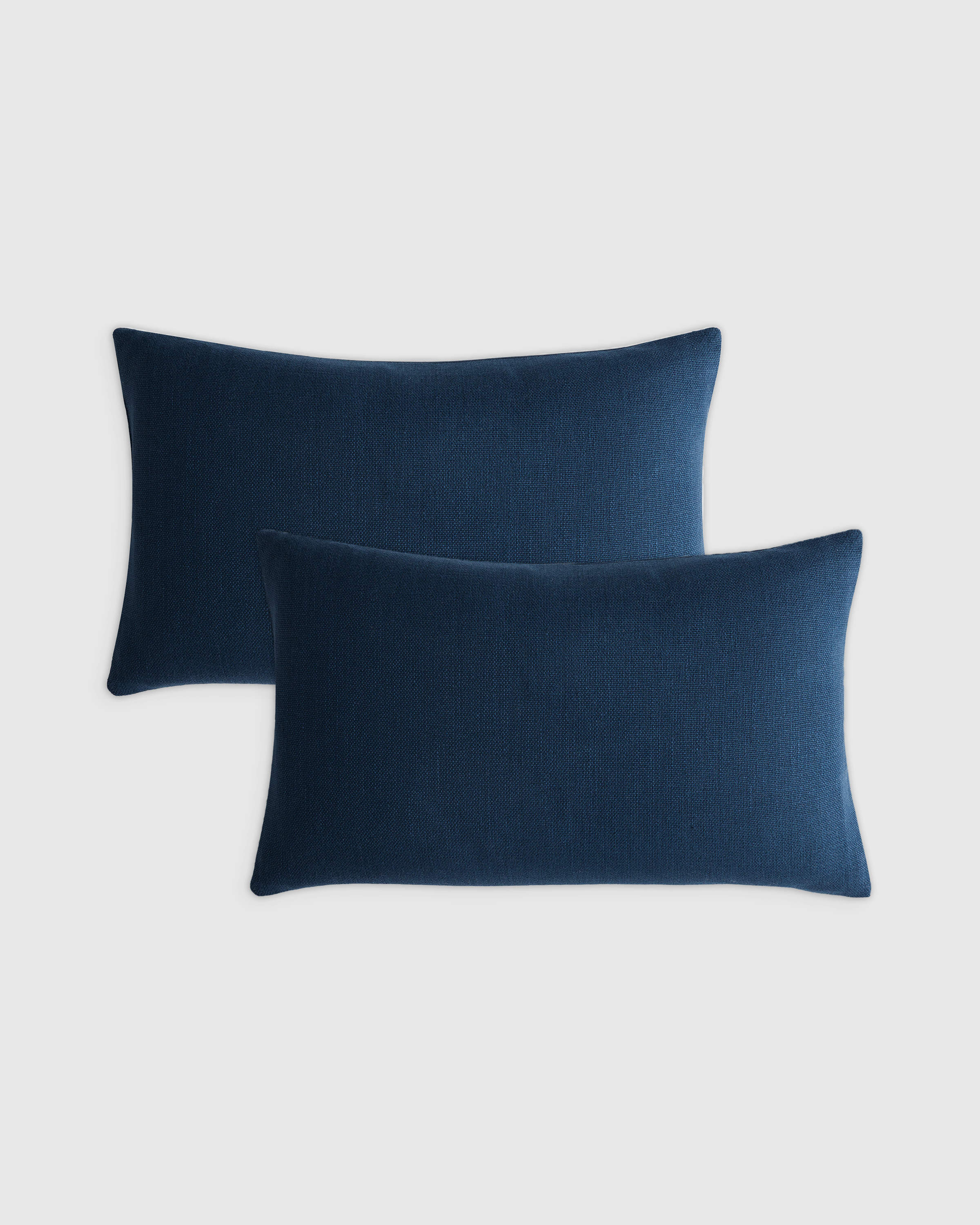 Quince Luxe Linen Pillow Cover Set Of 2 In Blue