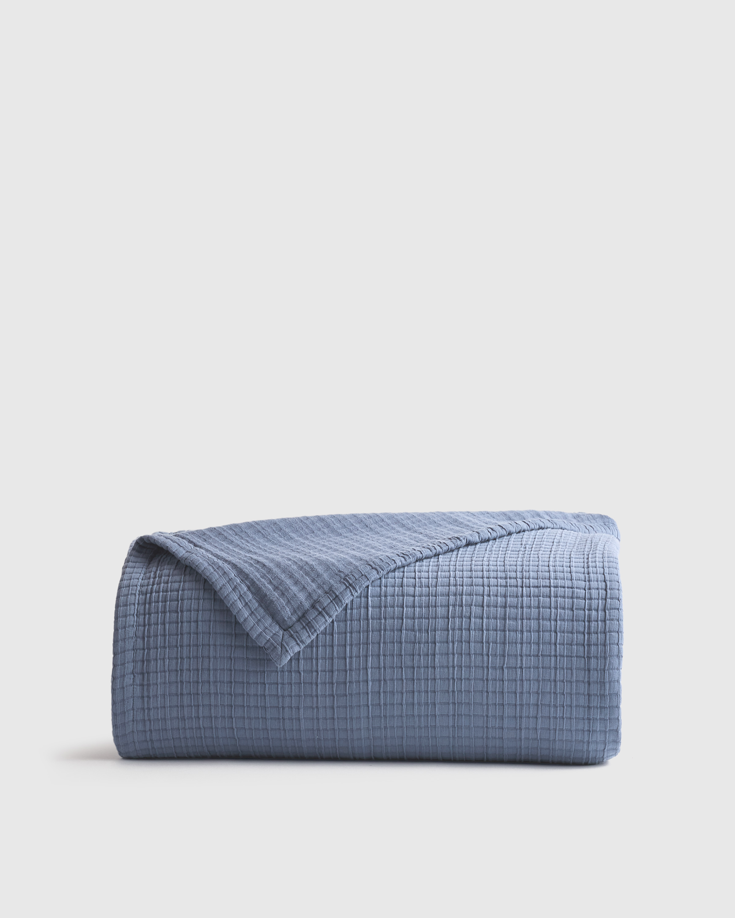Organic Ribbed Cotton Coverlet (Twin) by Quince