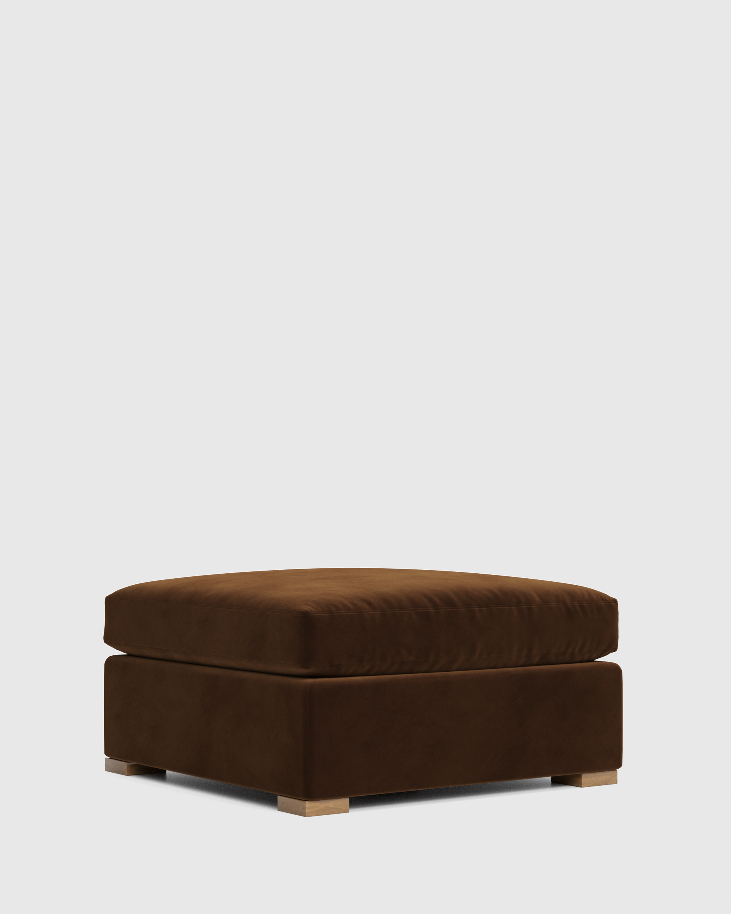 Hollis Slope Arm Ottoman in Performance Velvet - thumbnail 5