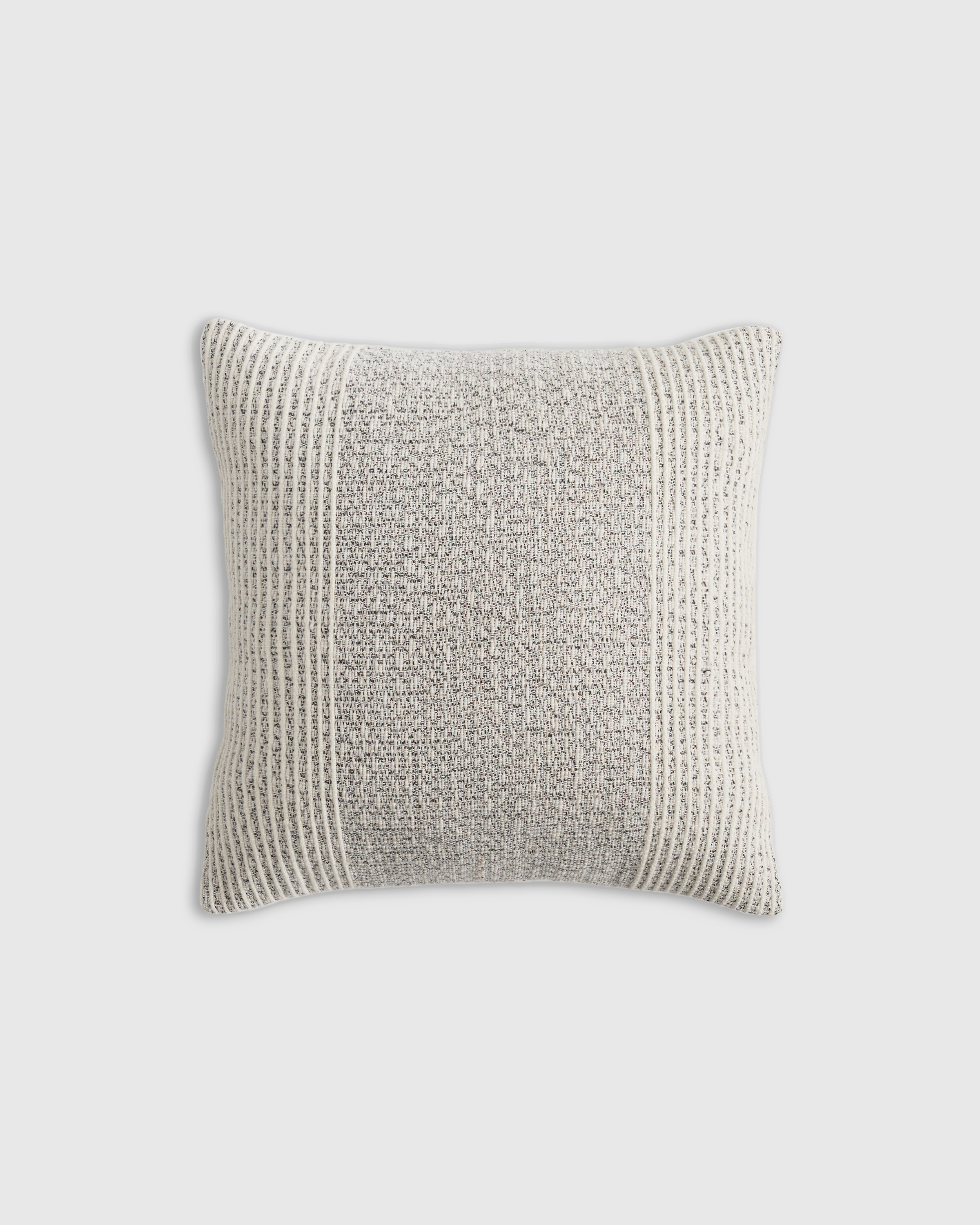 Quince Mila Textured Stripe Pillow Cover In Gray