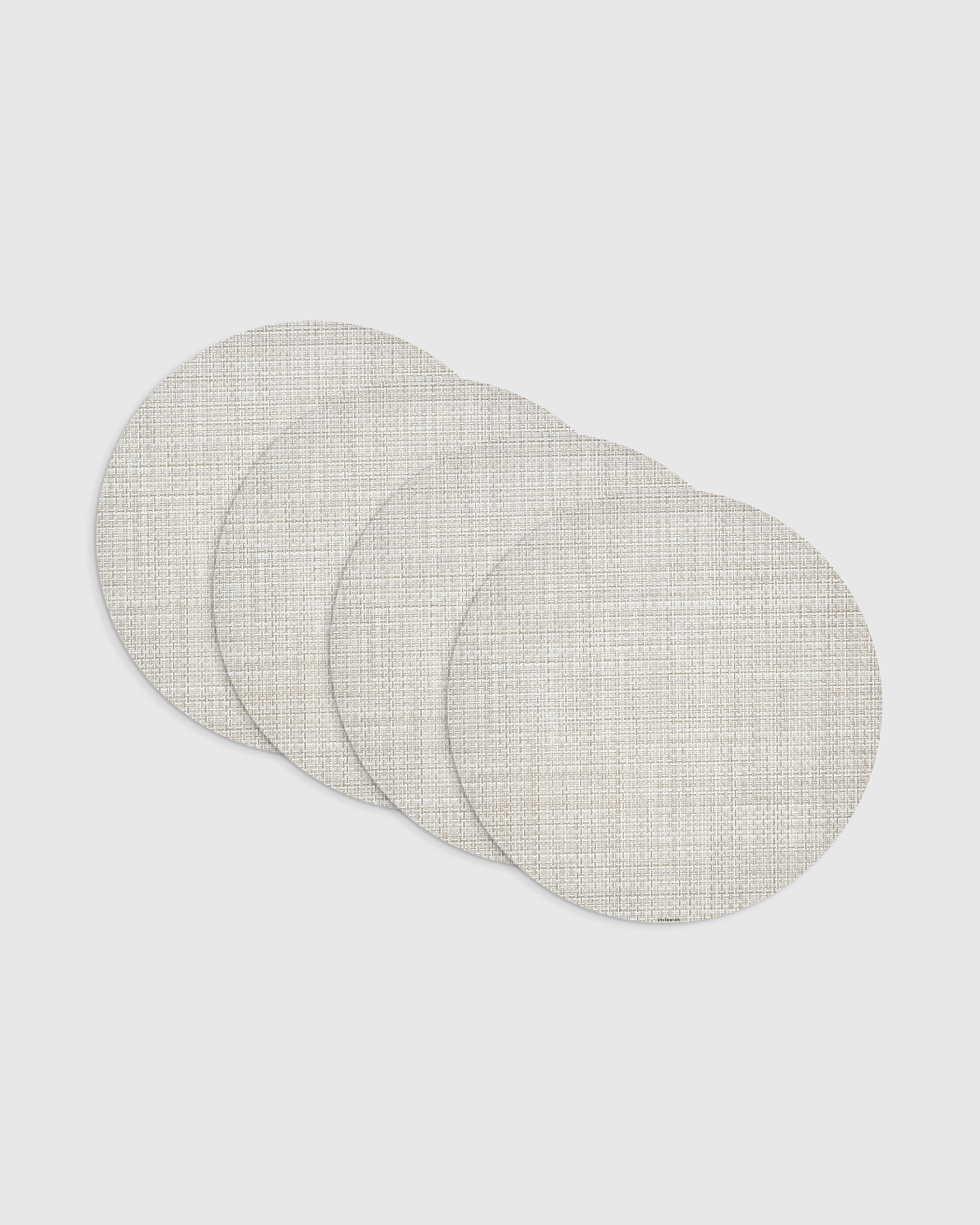 Basketweave Easy-Care Round Placemat, Set of 4 by Chilewich