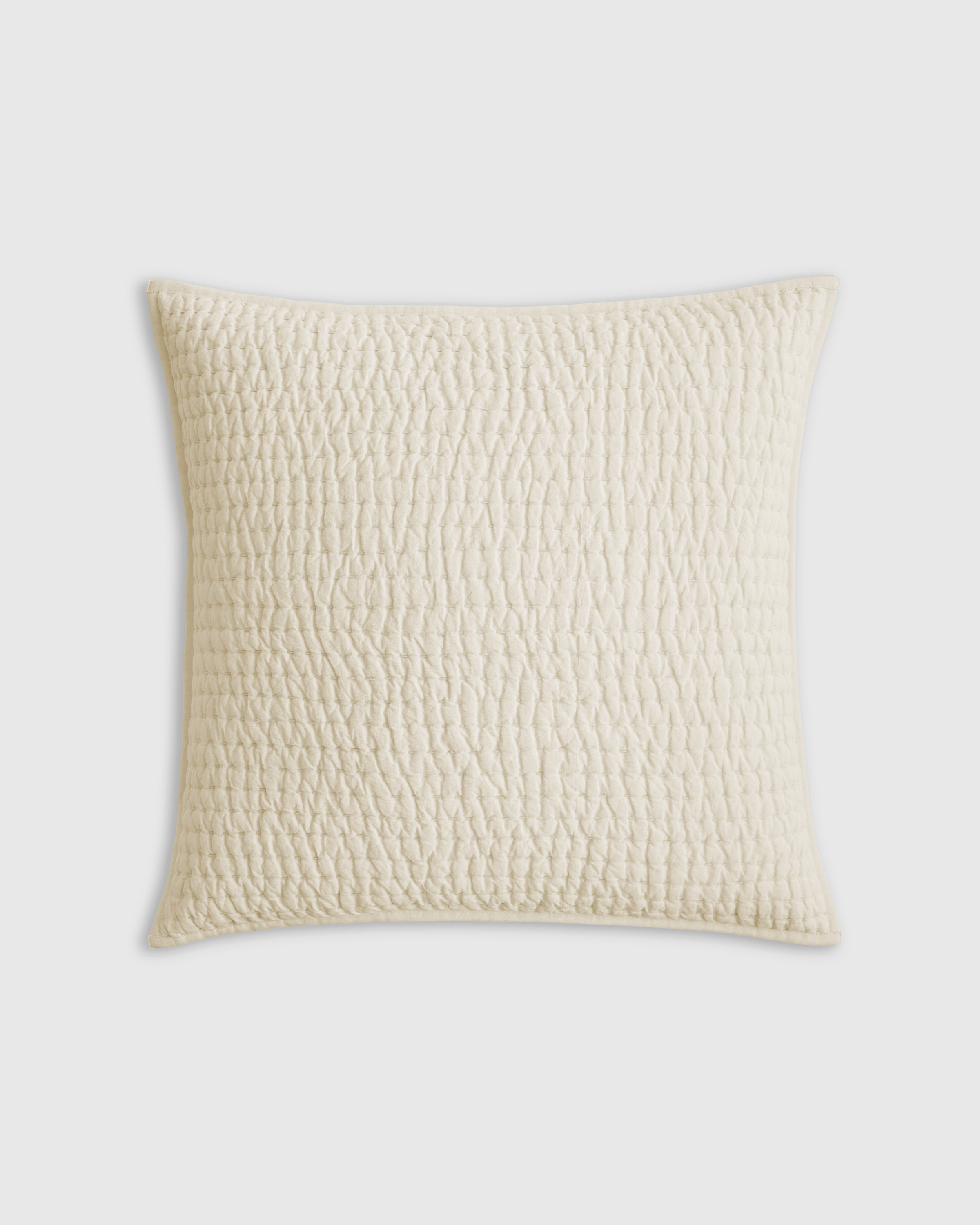 European linen cotton stitch Quilted Euro Sham
