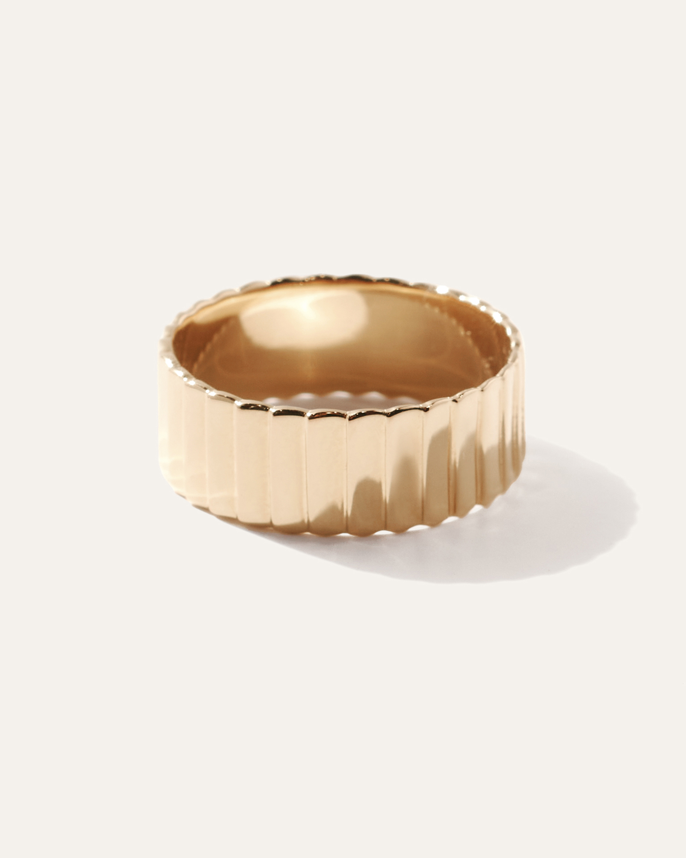 Gold Wide Ridge Band