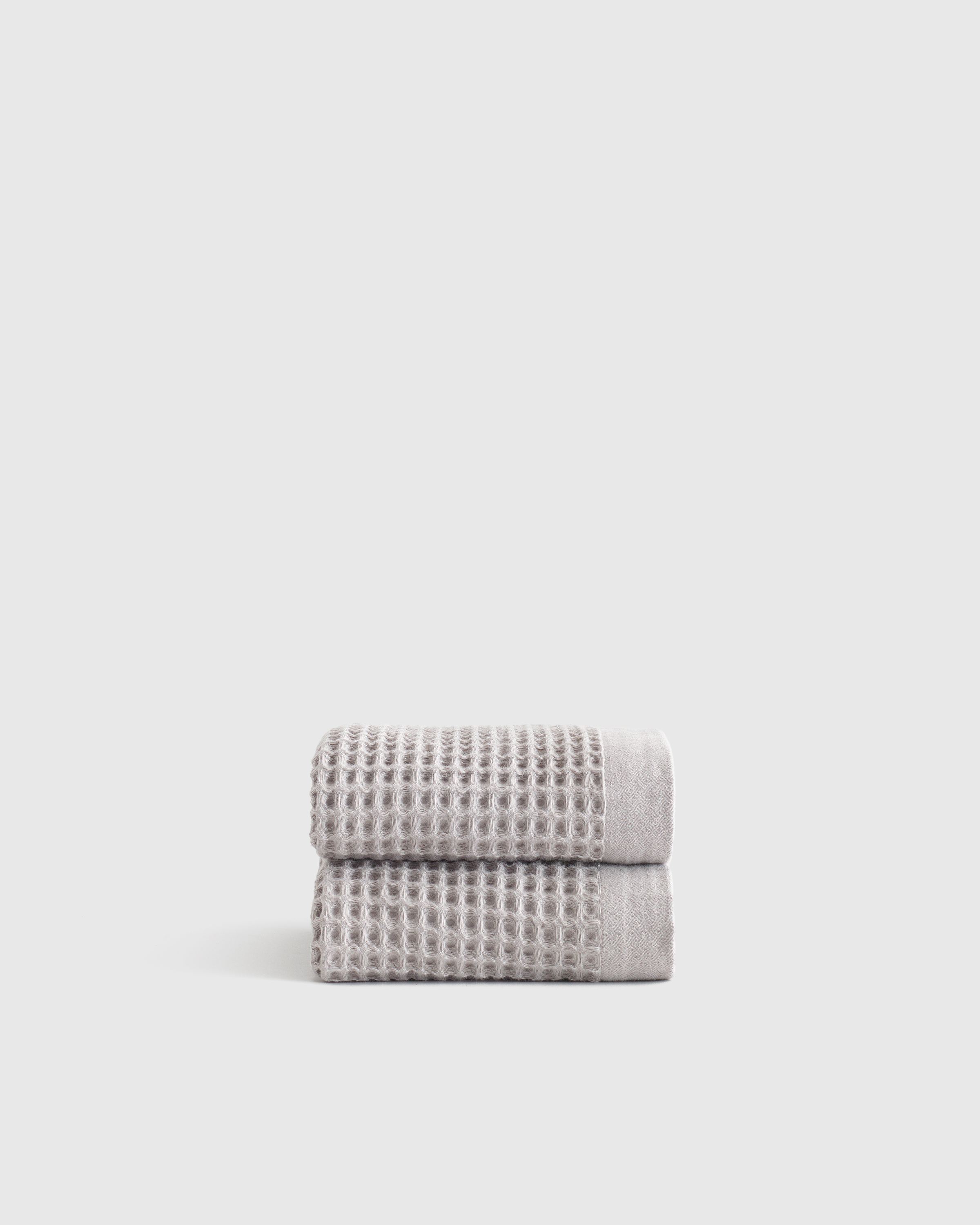 Quince Organic Turkish Waffle Hand Towels In Grey