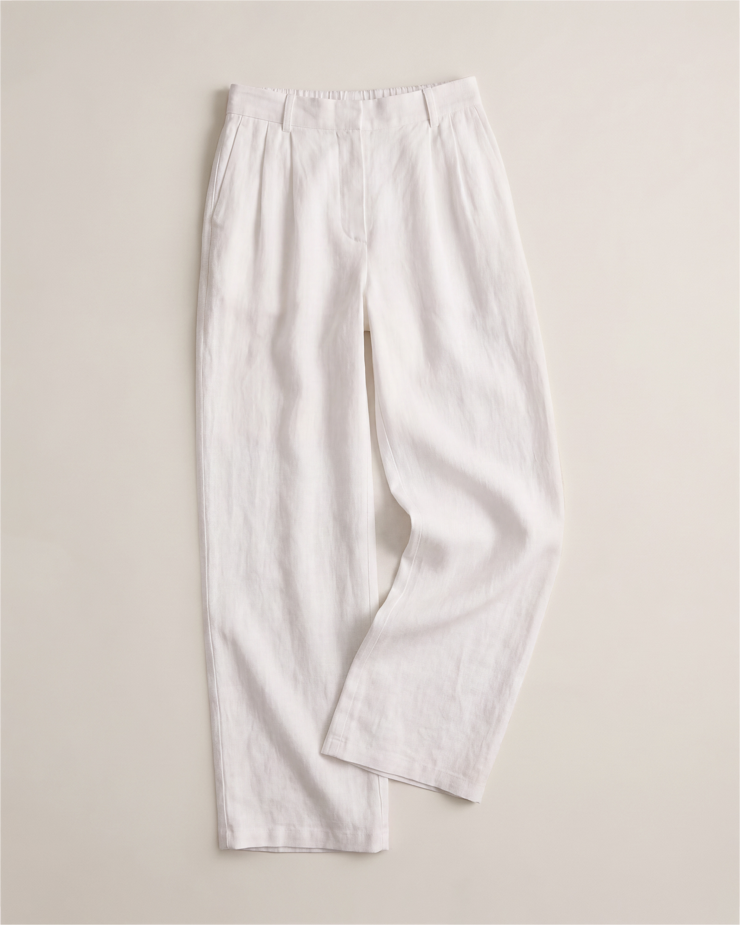 100% European Linen Pleated Trouser