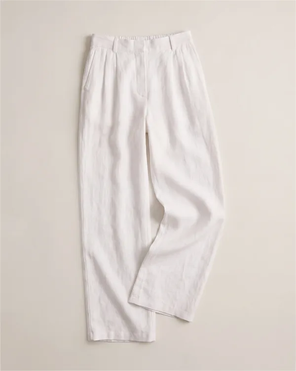 100% European Linen Pleated Trouser