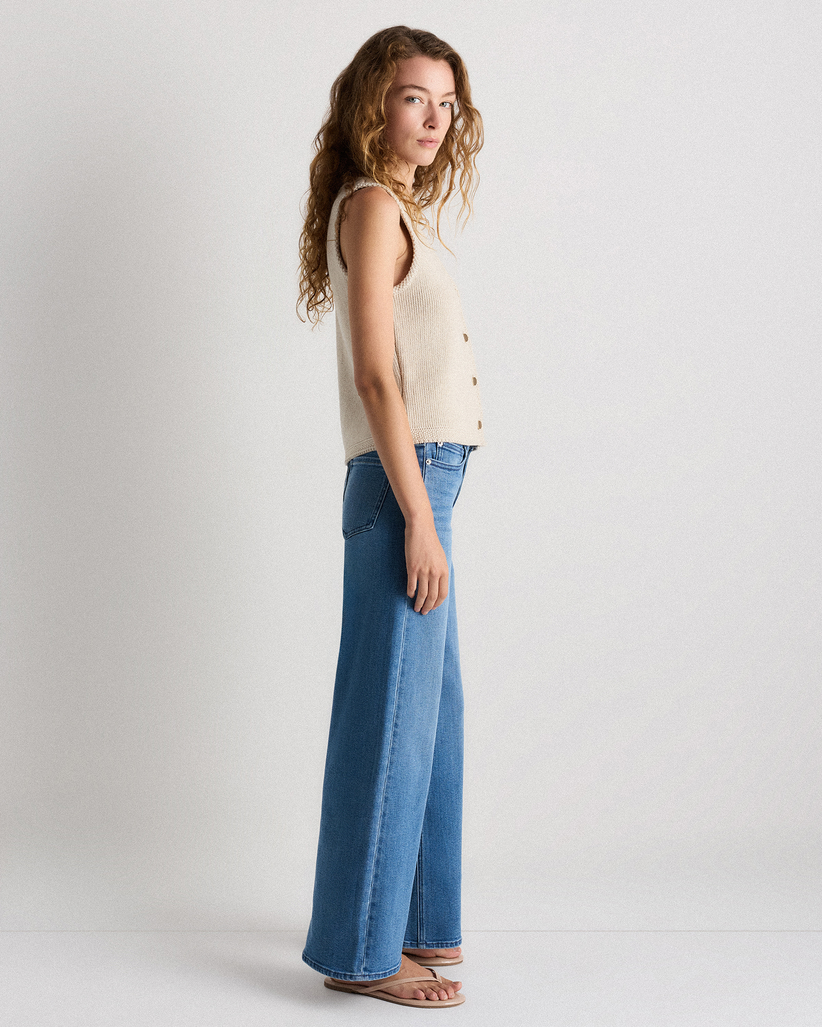 Stretch Wide Leg Jeans 3