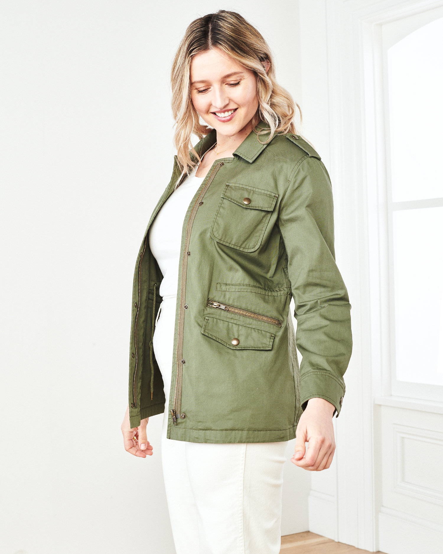 cotton utility jacket women's