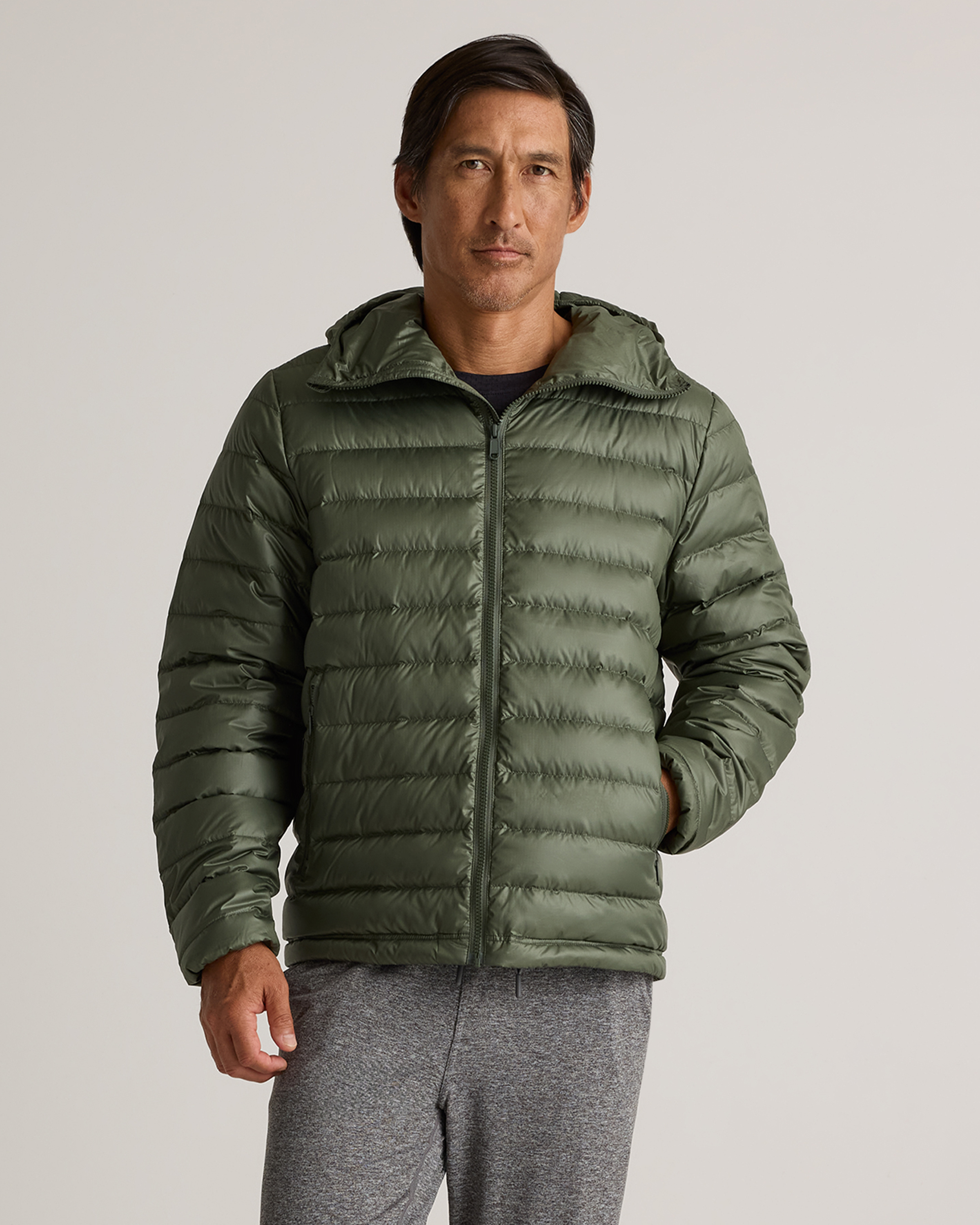 Lightweight Down Packable Puffer Hooded Jacket