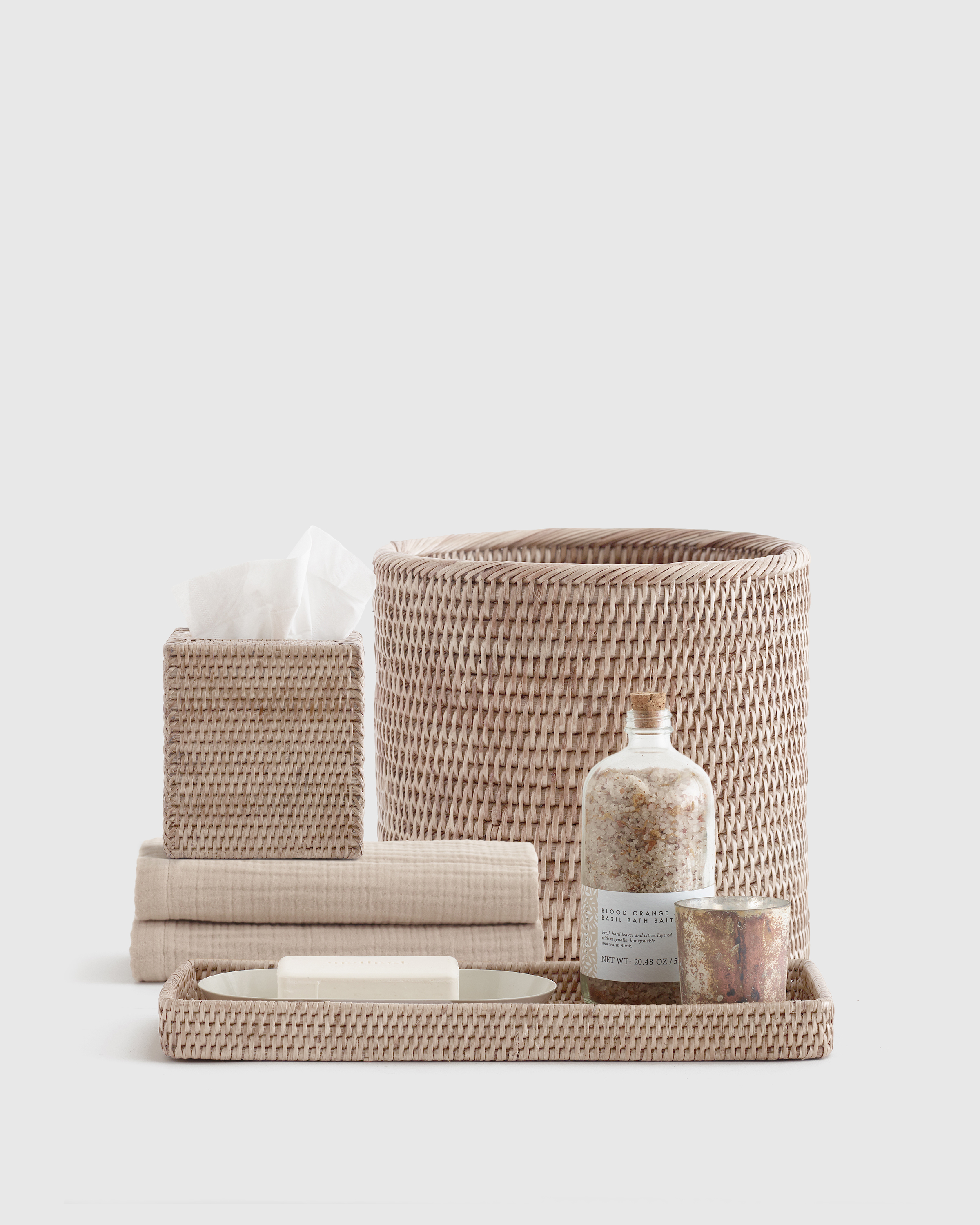 Rattan Bathroom Accessory Set - thumbnail 8