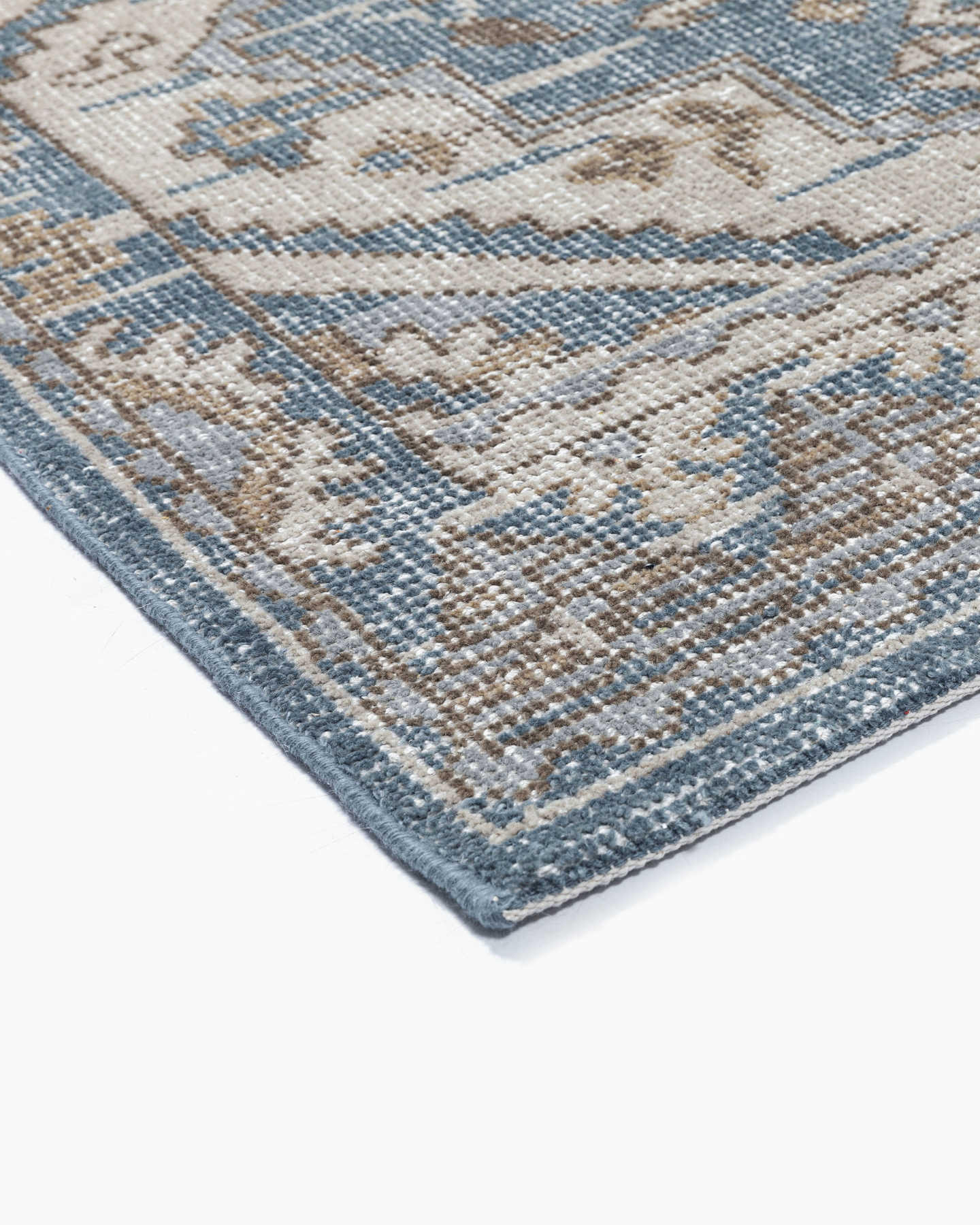 Reese Hand-Knotted Wool Rug - Neutral Blue - 3 - Thumbnail
