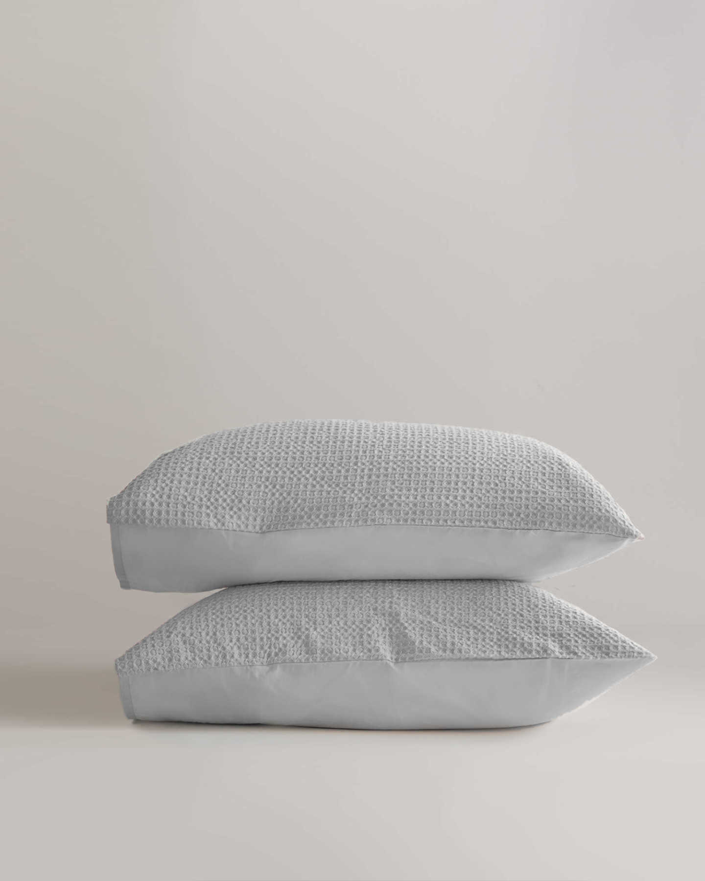 Organic Luxe Waffle Shams - Light Grey - 2 - Thumbnail