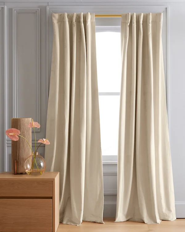 Luster Velvet Room Darkening Curtain - Single Panel