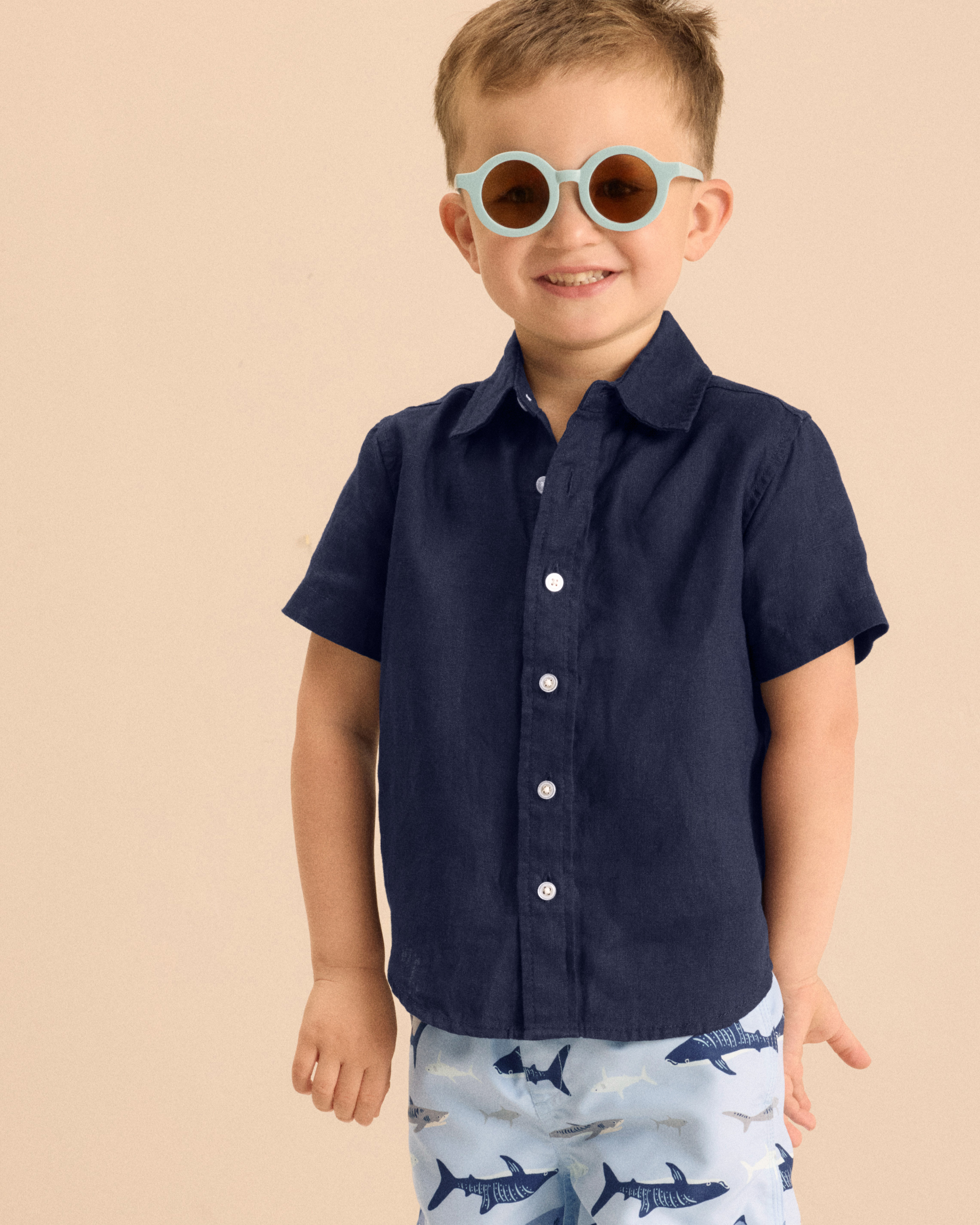 100% European Linen Short Sleeve Shirt - thumbnail 3