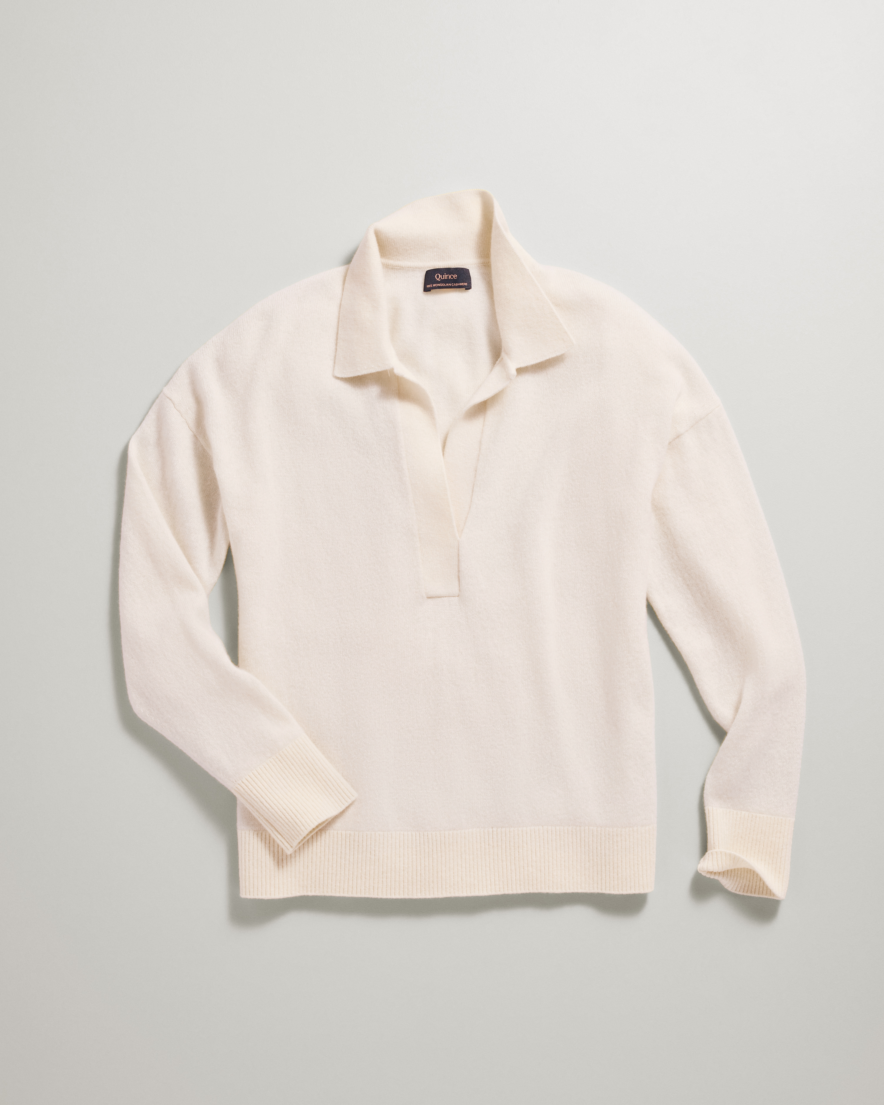 Mongolian Cashmere Polo Sweater