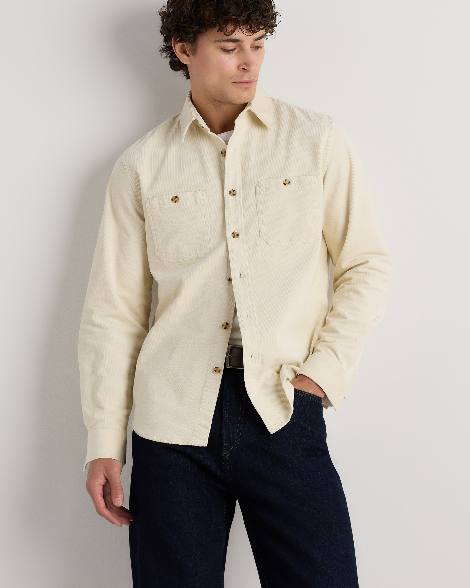 Organic Stretch Corduroy Utility Shirt