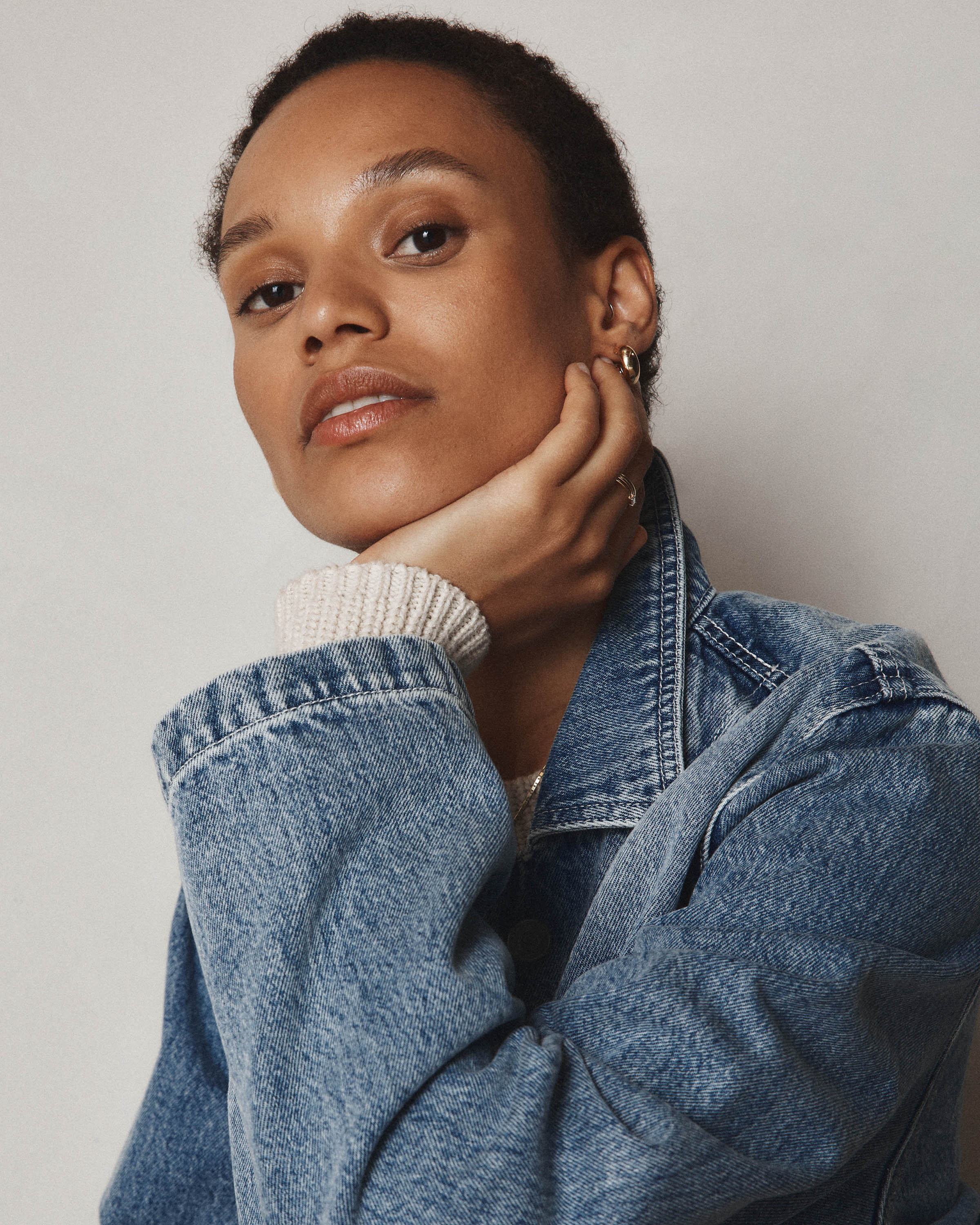 100% Organic Cotton Denim Chore Jacket - thumbnail 3