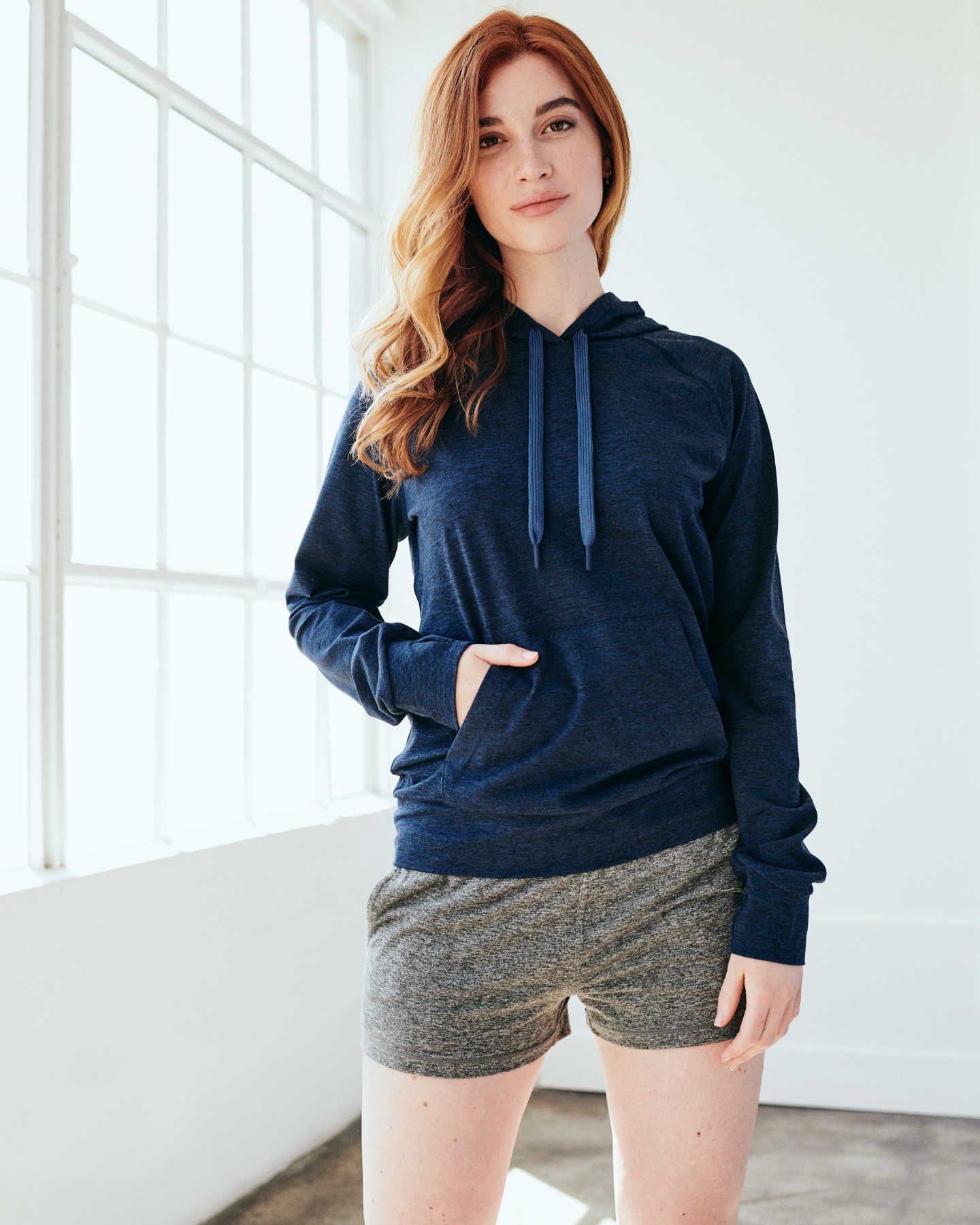 Flowknit Ultra-Soft Performance Pullover Hoodie - Navy