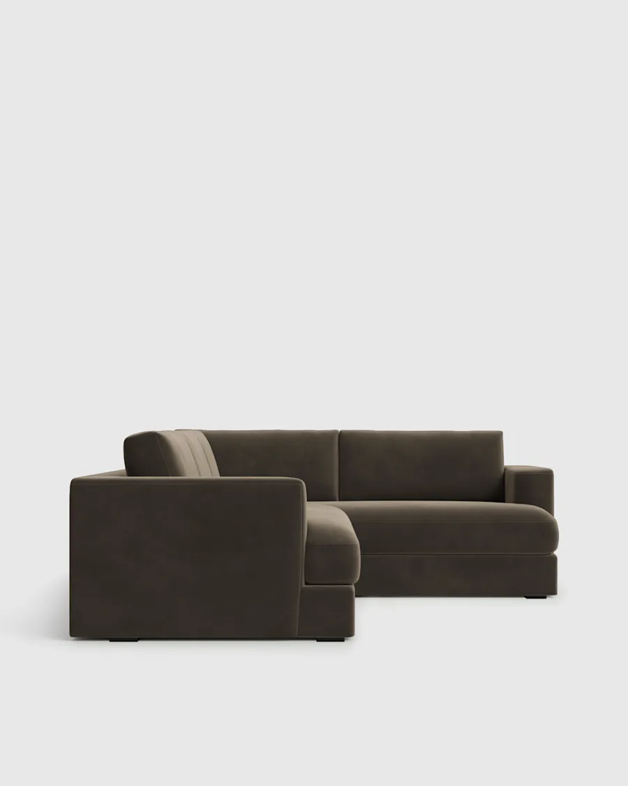 Varick 82 Left Midsofa Side Perfomance Velvet Sable V01