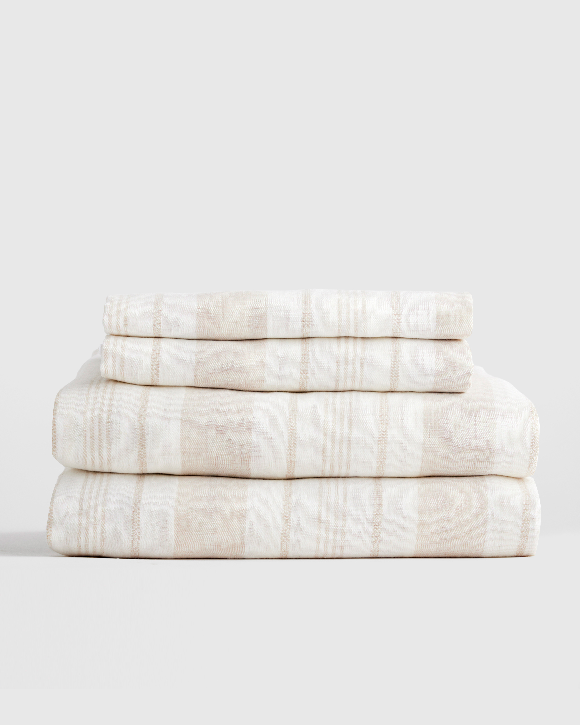 European Linen Modern Stripe Sheet Set (Queen)