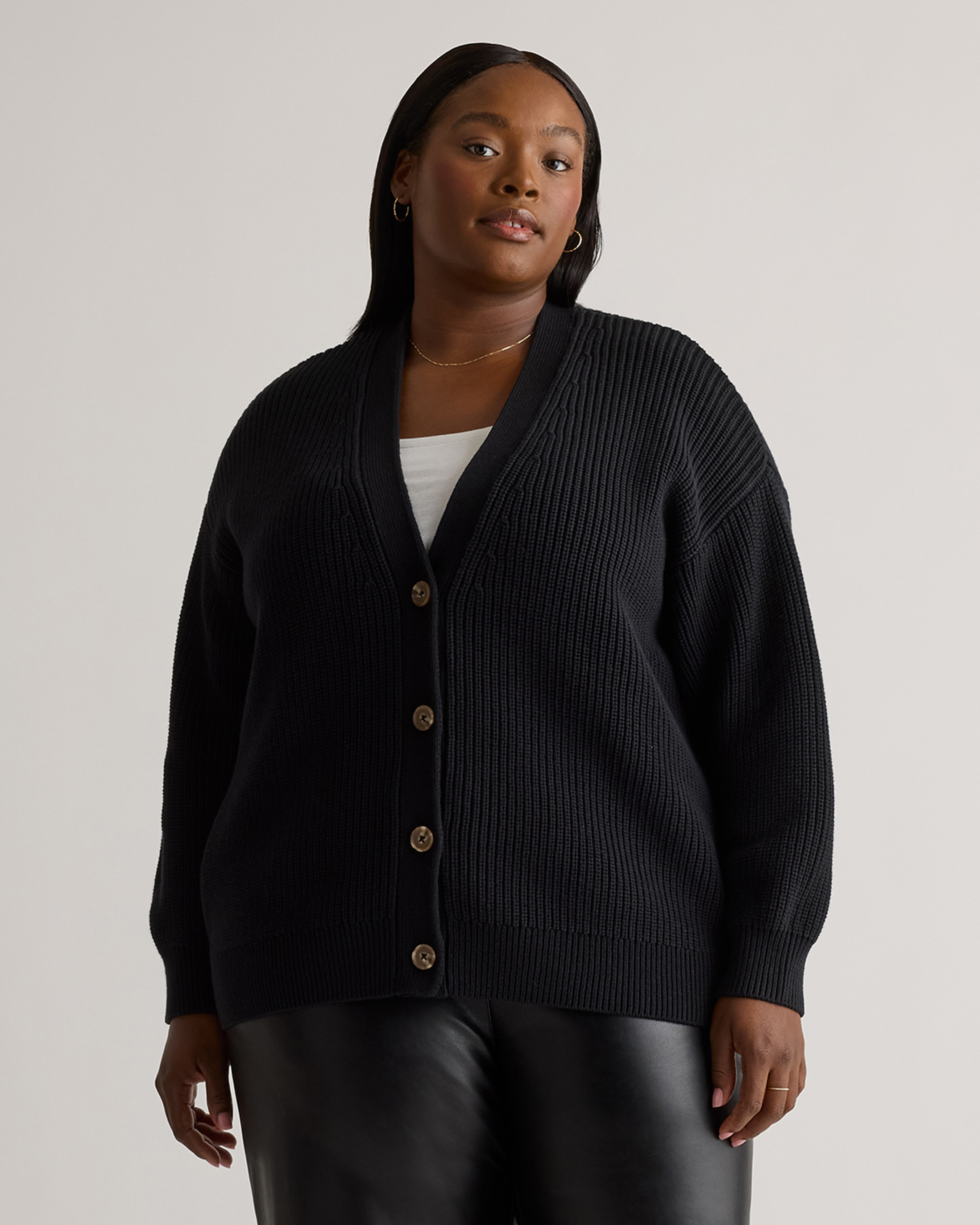 100% Organic Cotton Oversized Boyfriend Cardigan