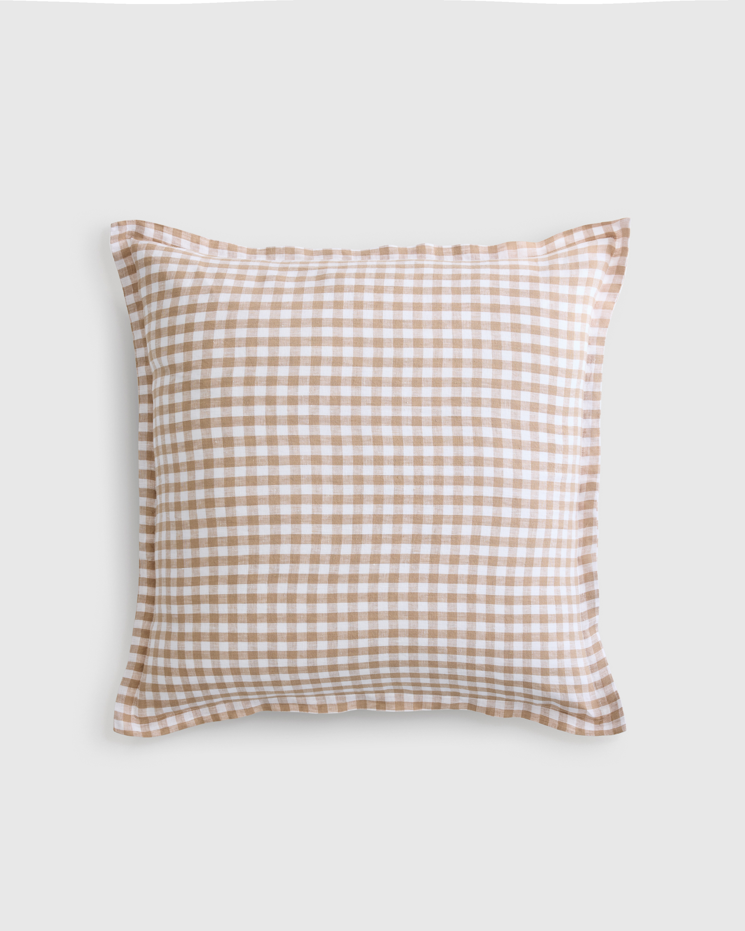 European Linen Gingham Euro Sham in Blue Fog