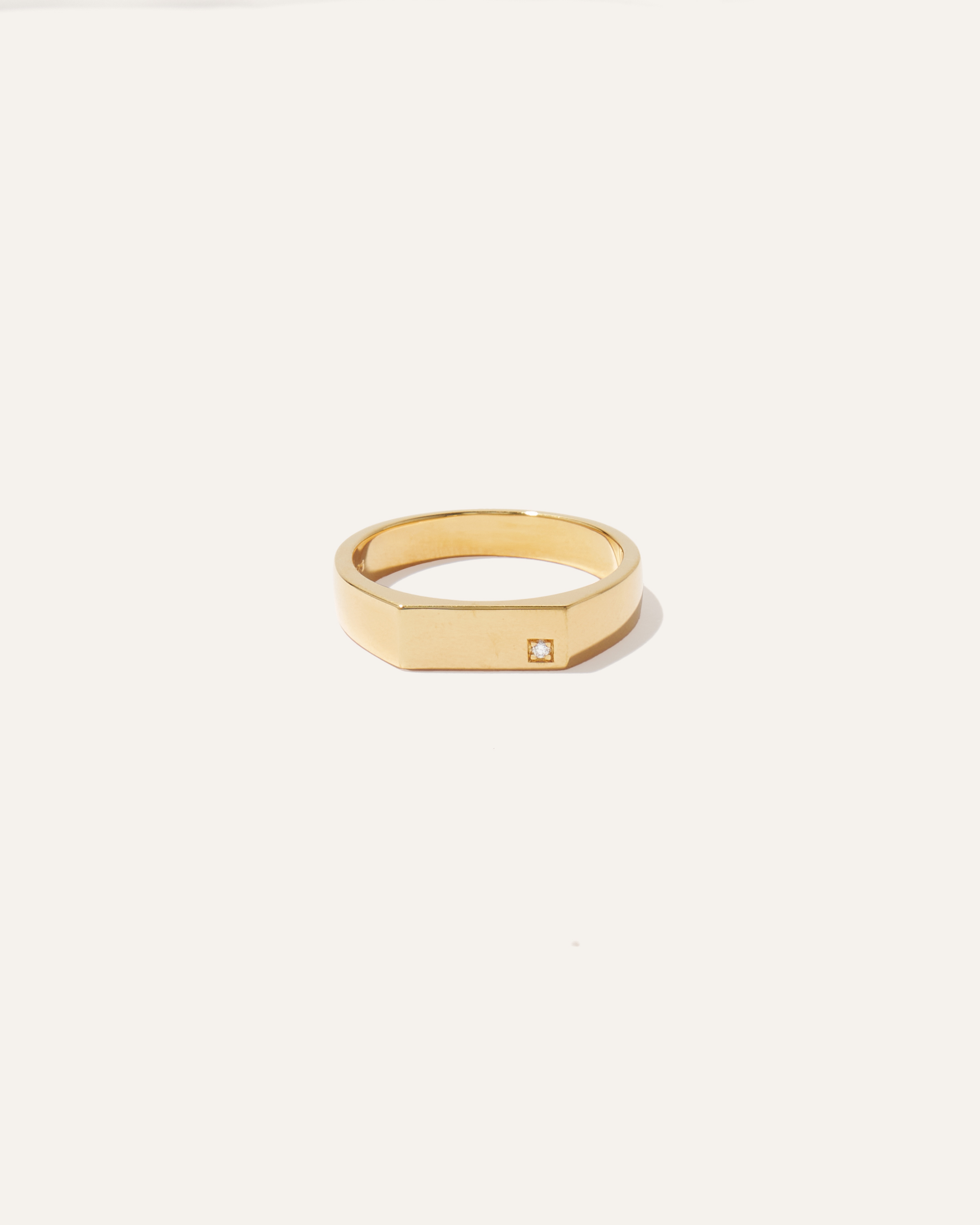 Quince Men's Bold Asymmetrical Pave Diamond Ring In Gold Vermeil