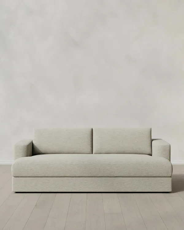 Sierra Curved Arm Sofa in Performance Basketweave