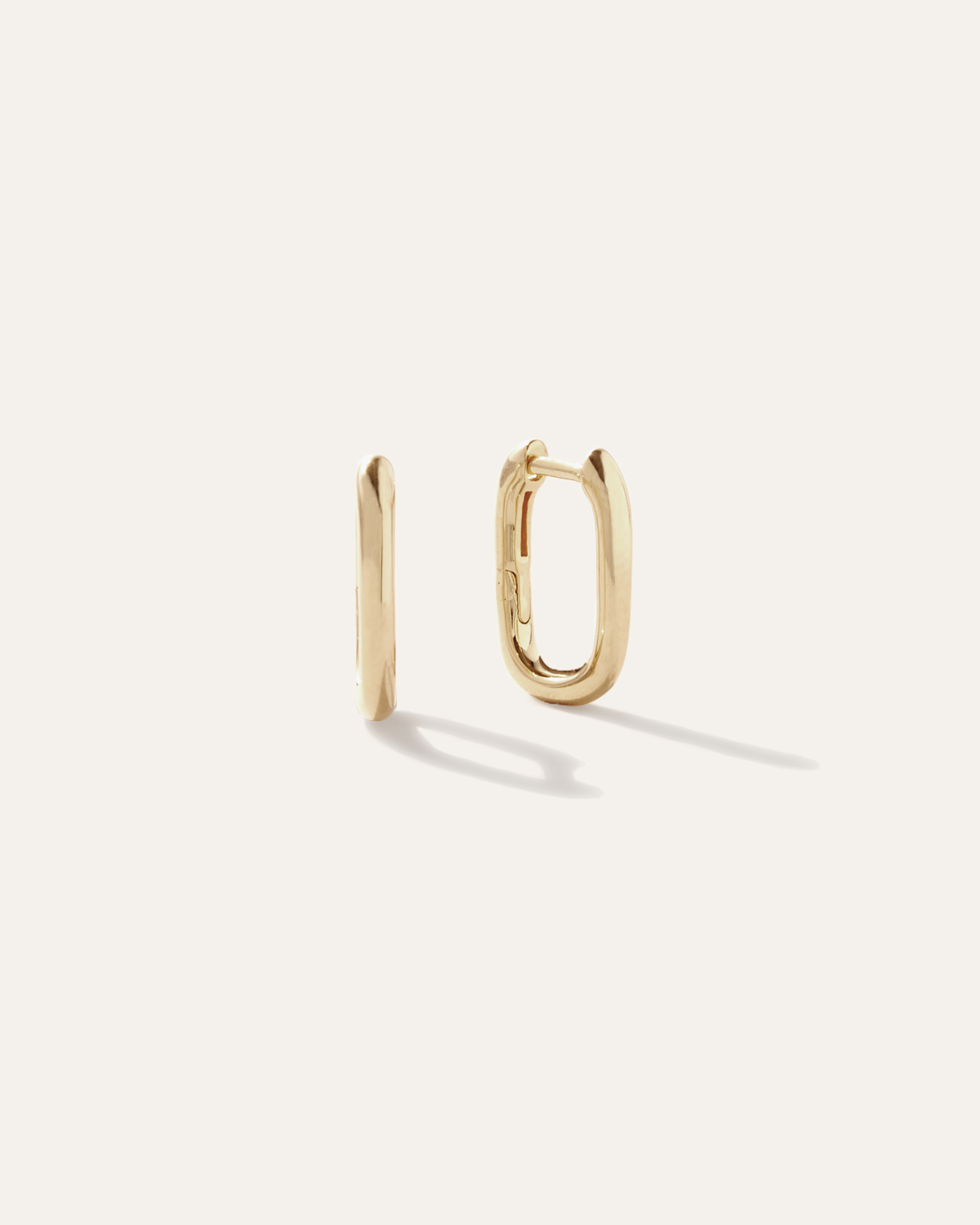 Quince Women's Mini U Huggie Hoop Earrings In Gold