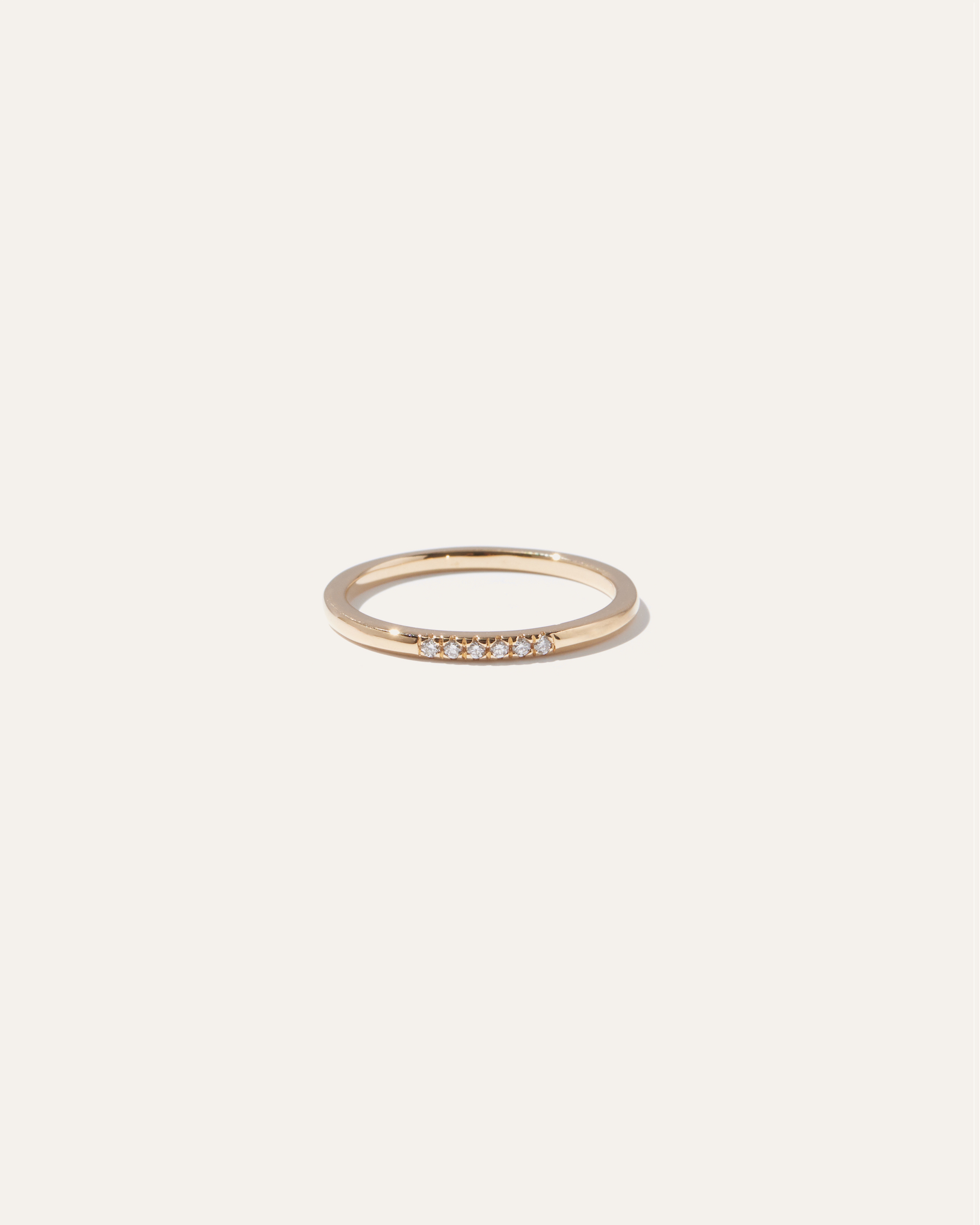 Quince Women's Diamond Line Ring In Yellow Gold