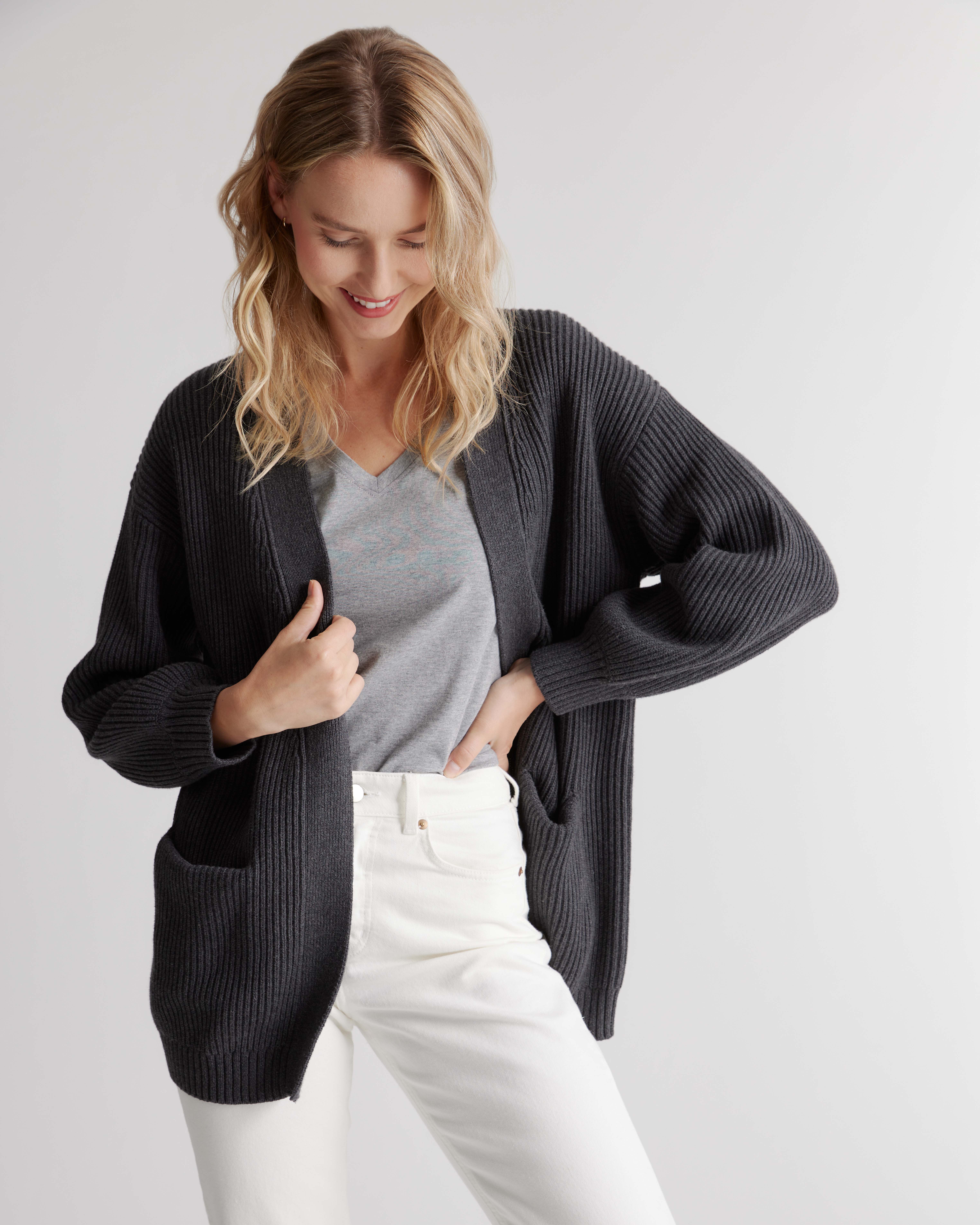 100% Organic Cotton Oversized Cardigan