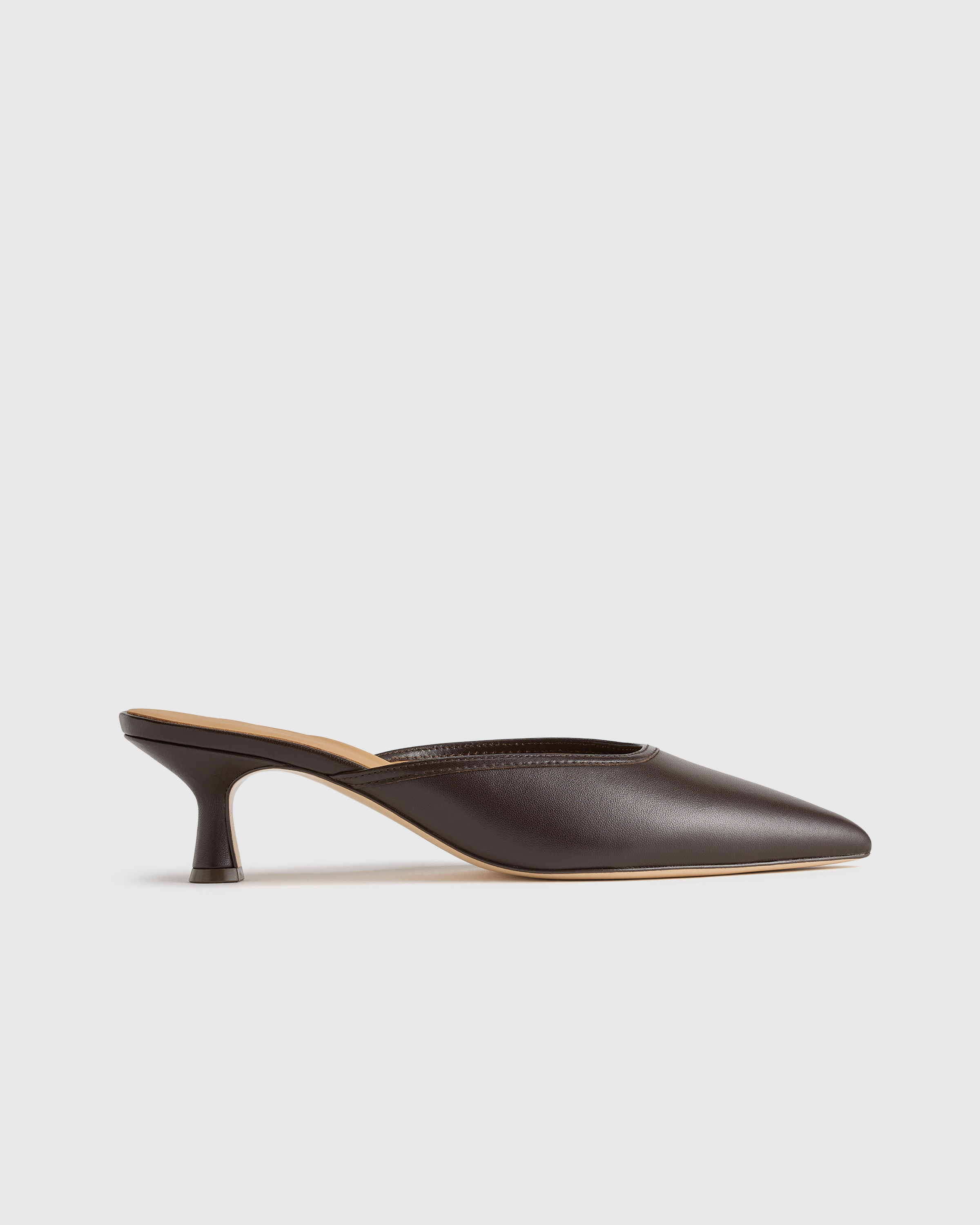 Italian Leather 55mm Kitten Heel Mule