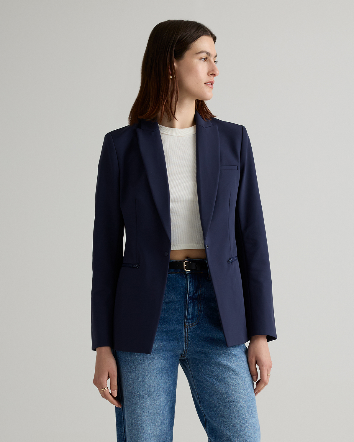 Scuba Single-Breasted Convertible Blazer