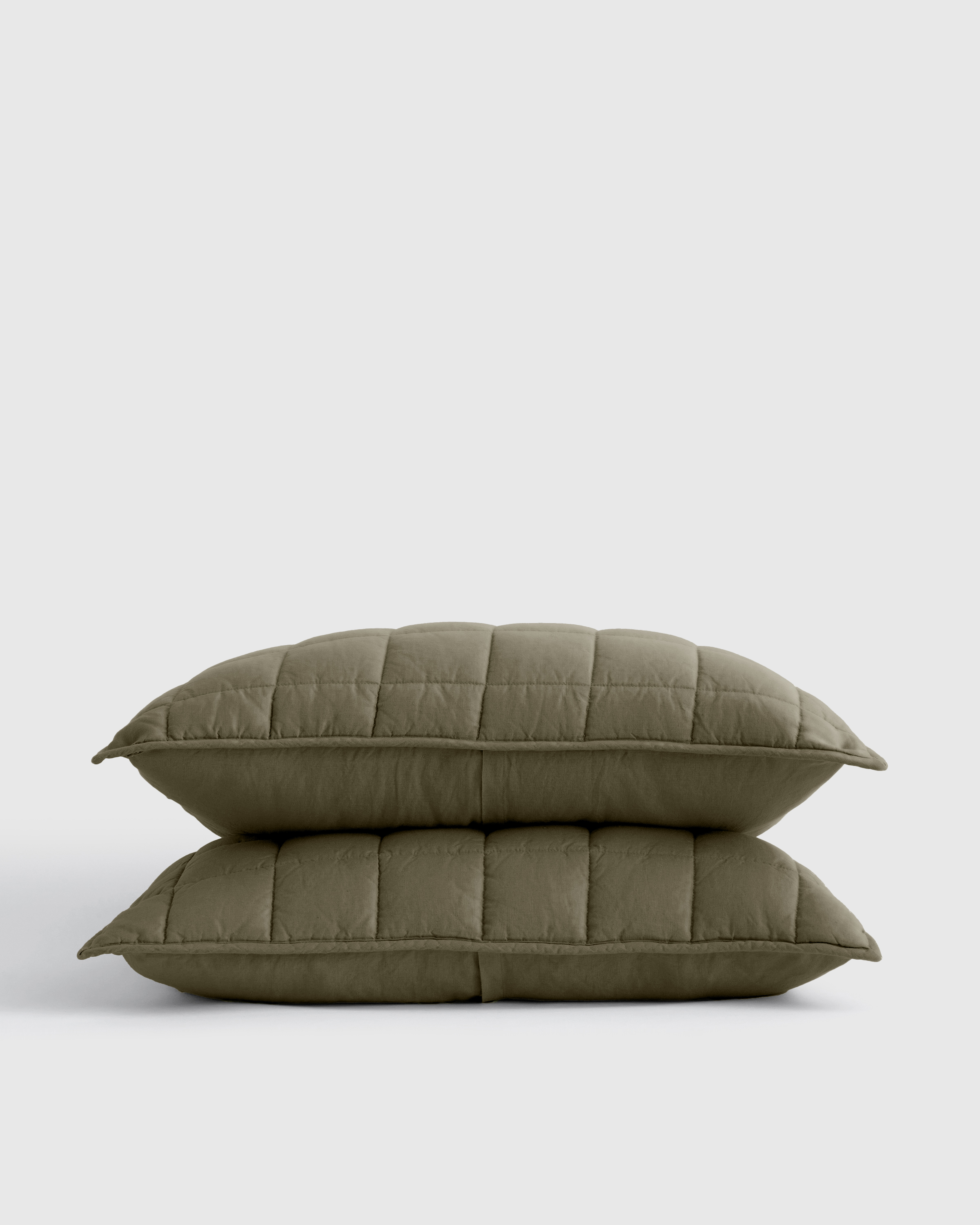 Linen Quilted Sham Set