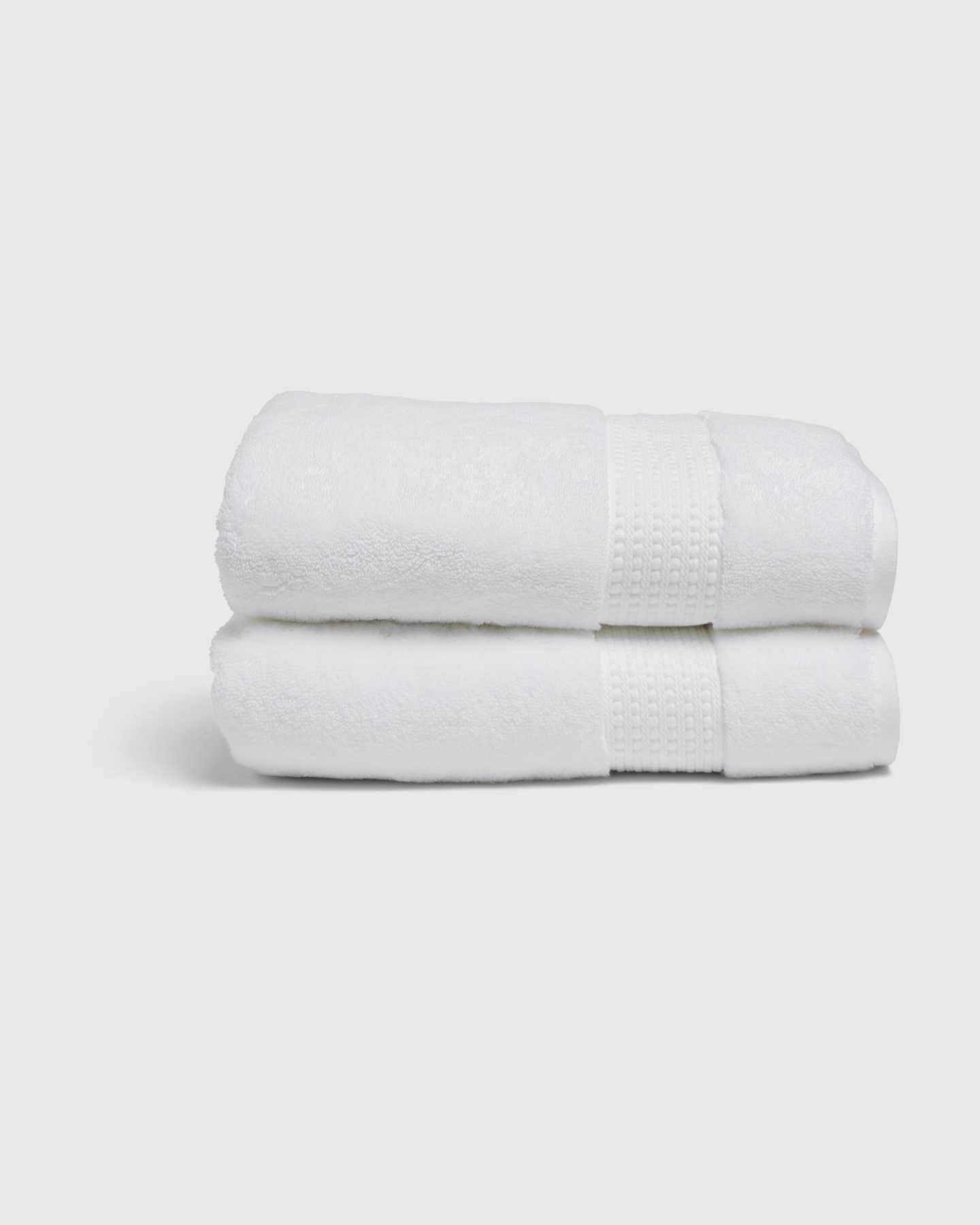 Turkish Quick-Dry Bath Sheets (Set of 2) - White - 1 - Thumbnail