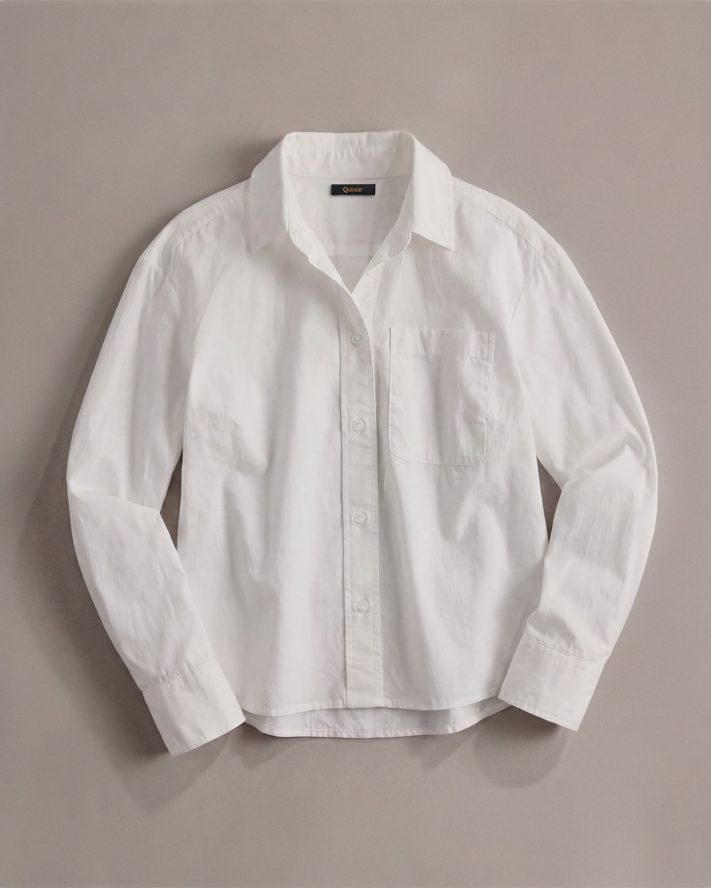 100% Organic Cotton Poplin Long Sleeve Boyfriend Shirt