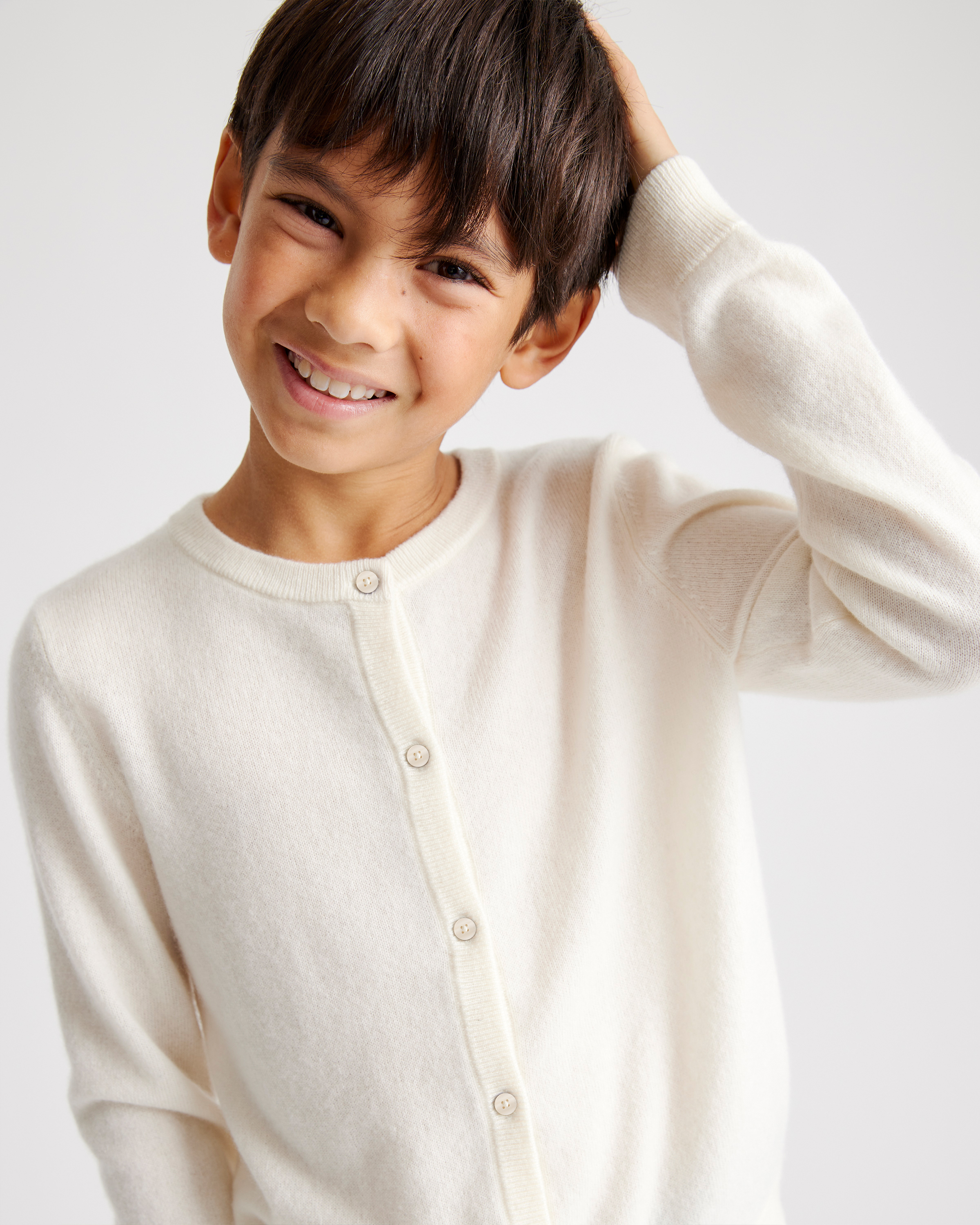Mongolian Cashmere Cardigan - Kid - thumbnail 6