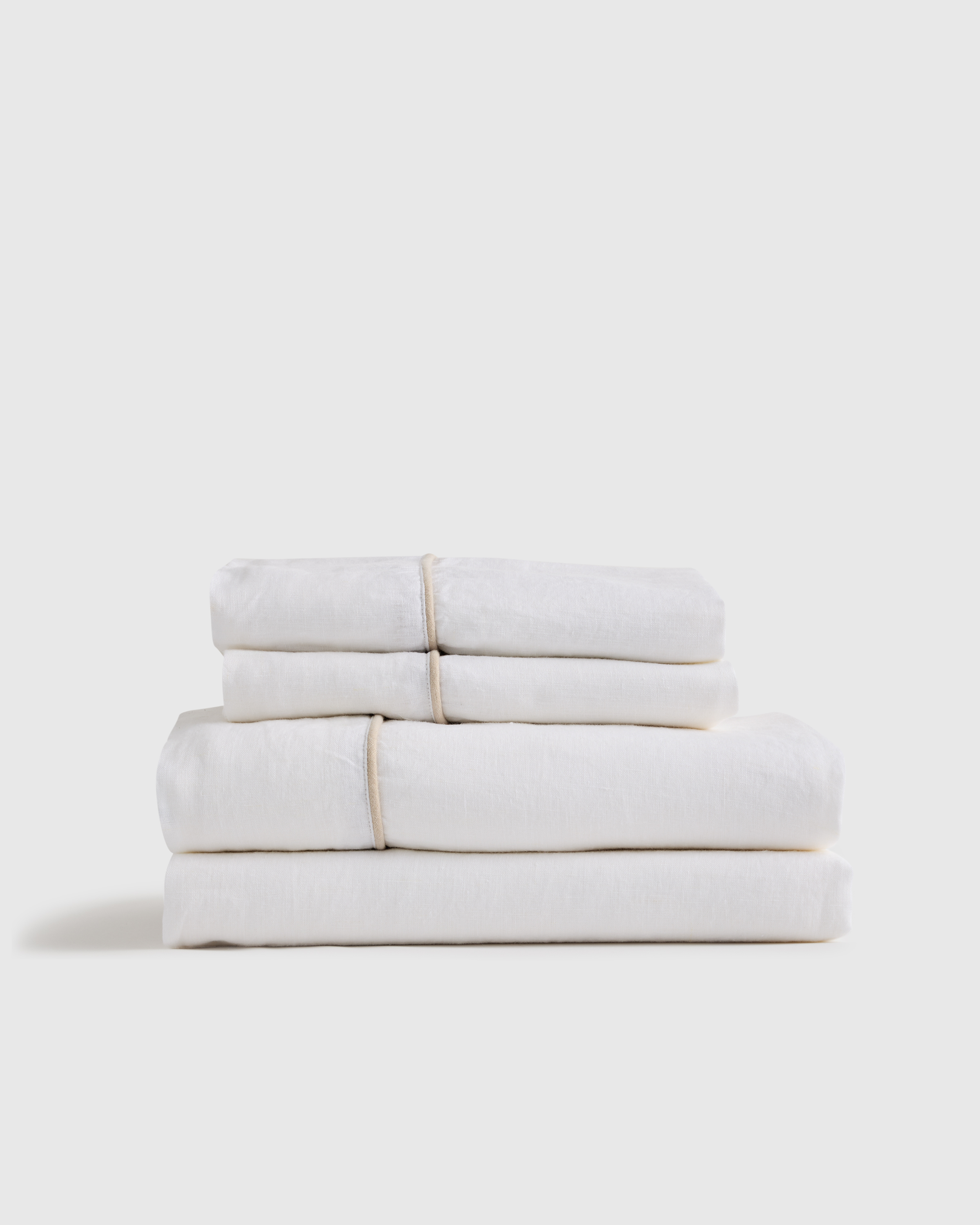 European Linen Piped Sheet Set - thumbnail 6