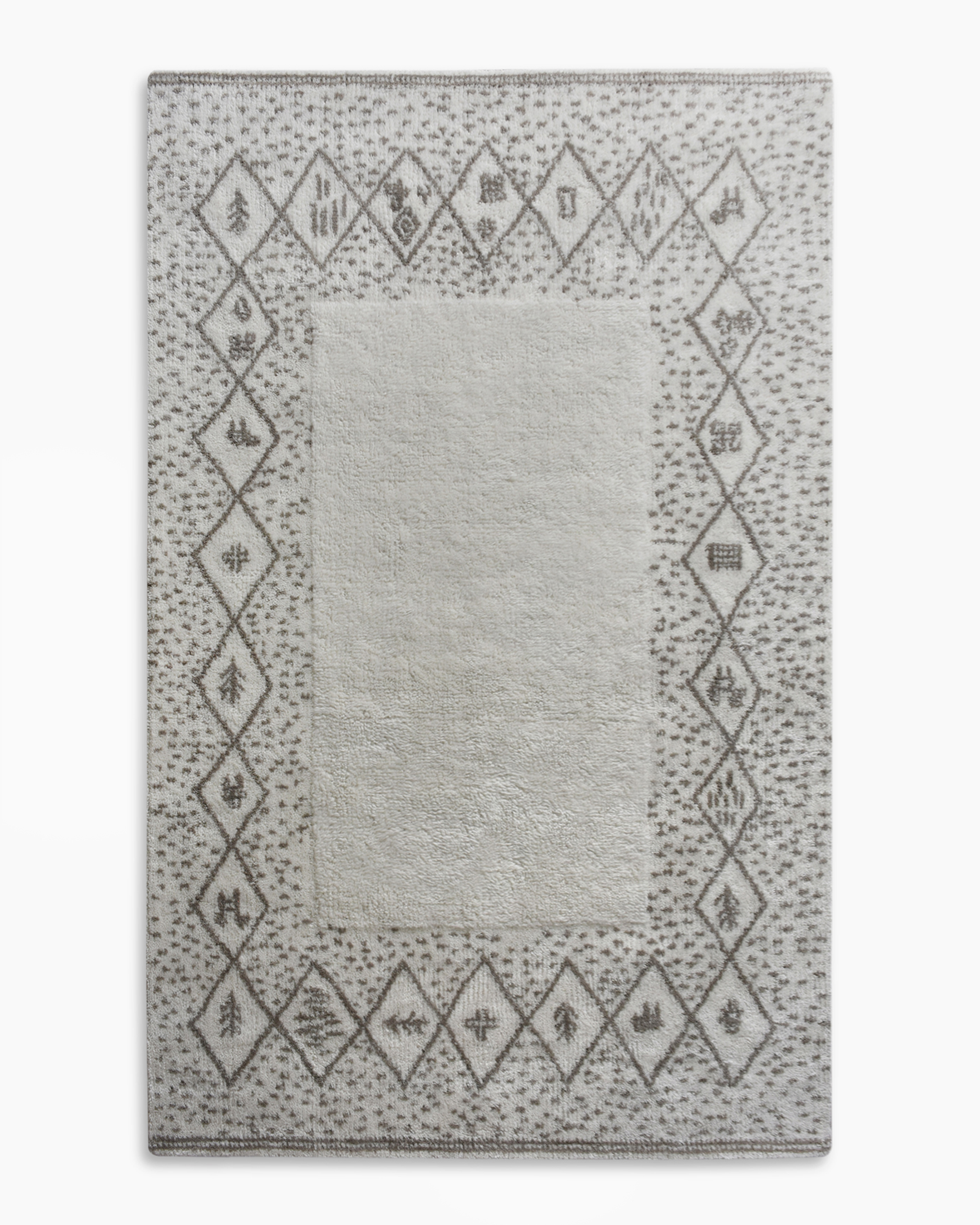 Quince Logan Tufted Wool Rug In Ivory/grey