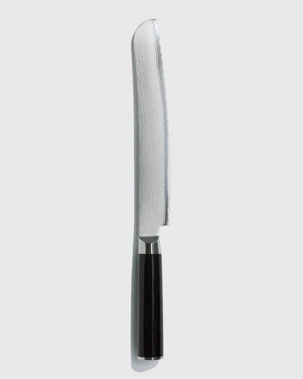 Essential Japanese Damascus Steel 9" Serrated Bread Knife