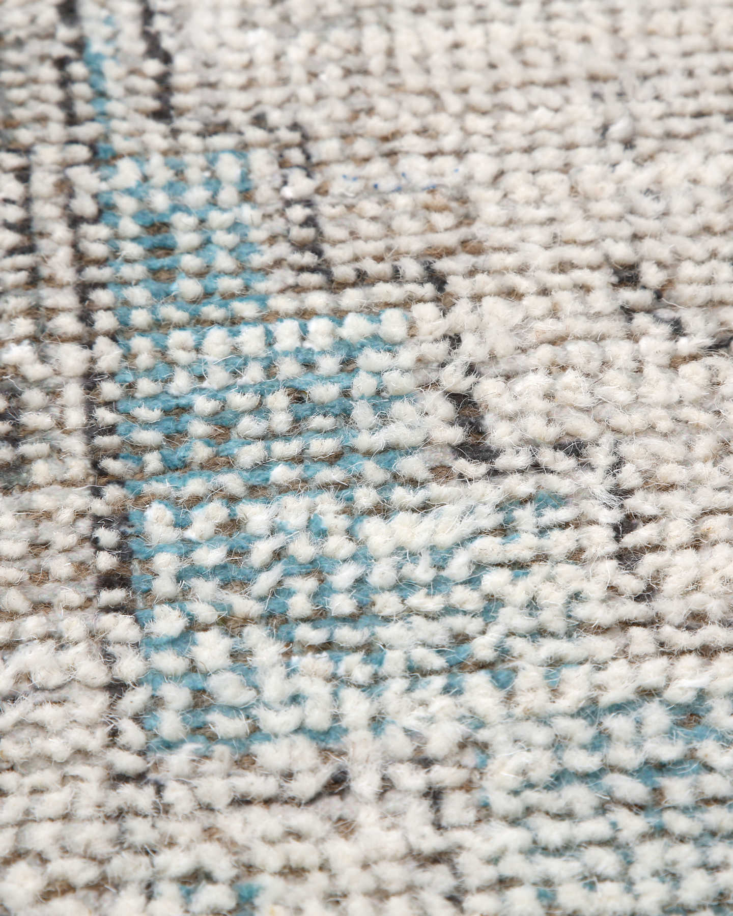 Kali Wool Flatweave Rug - Teal Blue - 1 - Thumbnail